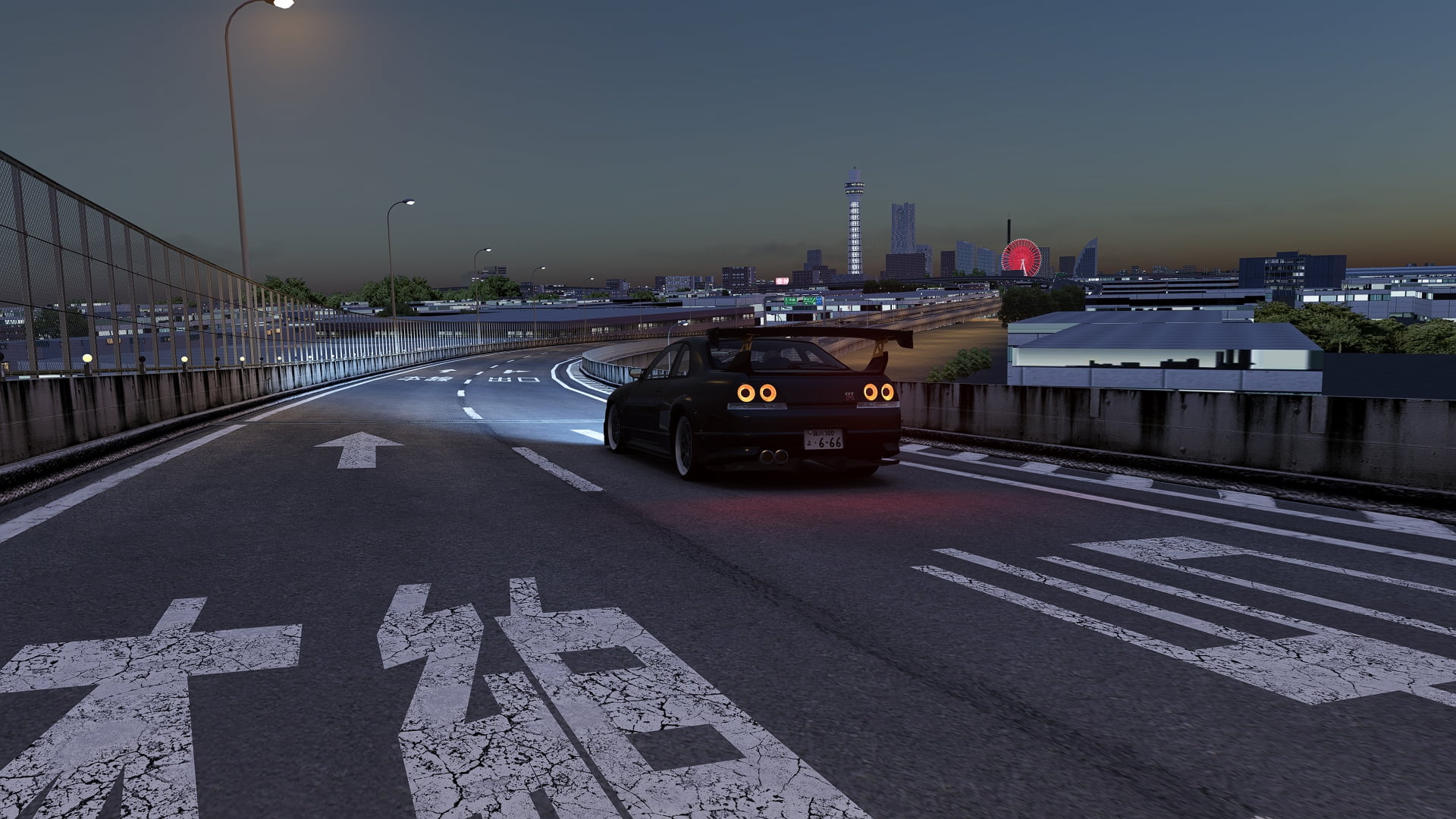Japan, Assetto Corsa, 1080P, JDM, Nissan GTR, Nissan GTR R33, Japanese cars, night, HD Wallpaper
