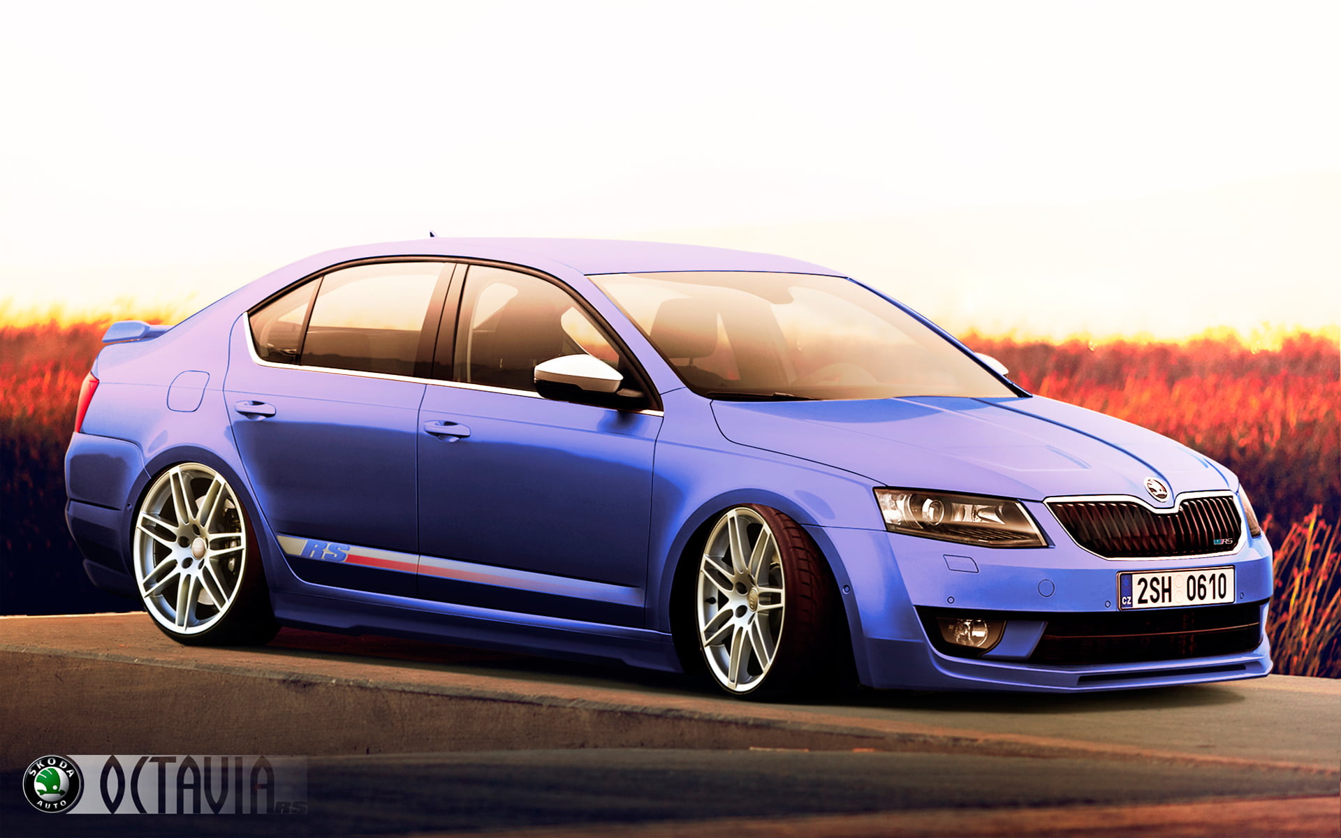 blue, sedan, sky, land Vehicle, front View, side View, transportation, fuel and Power Generation, mode of transportation, motor Vehicle, wealth, technology, HD Wallpaper