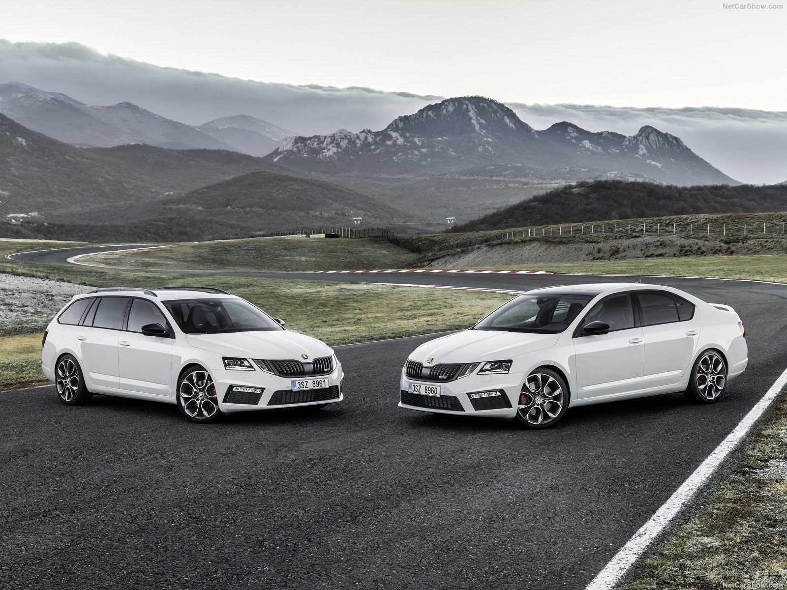 white, combi, 2017, skoda, octavia, 720P, (rs), wagon, cars, HD Wallpaper