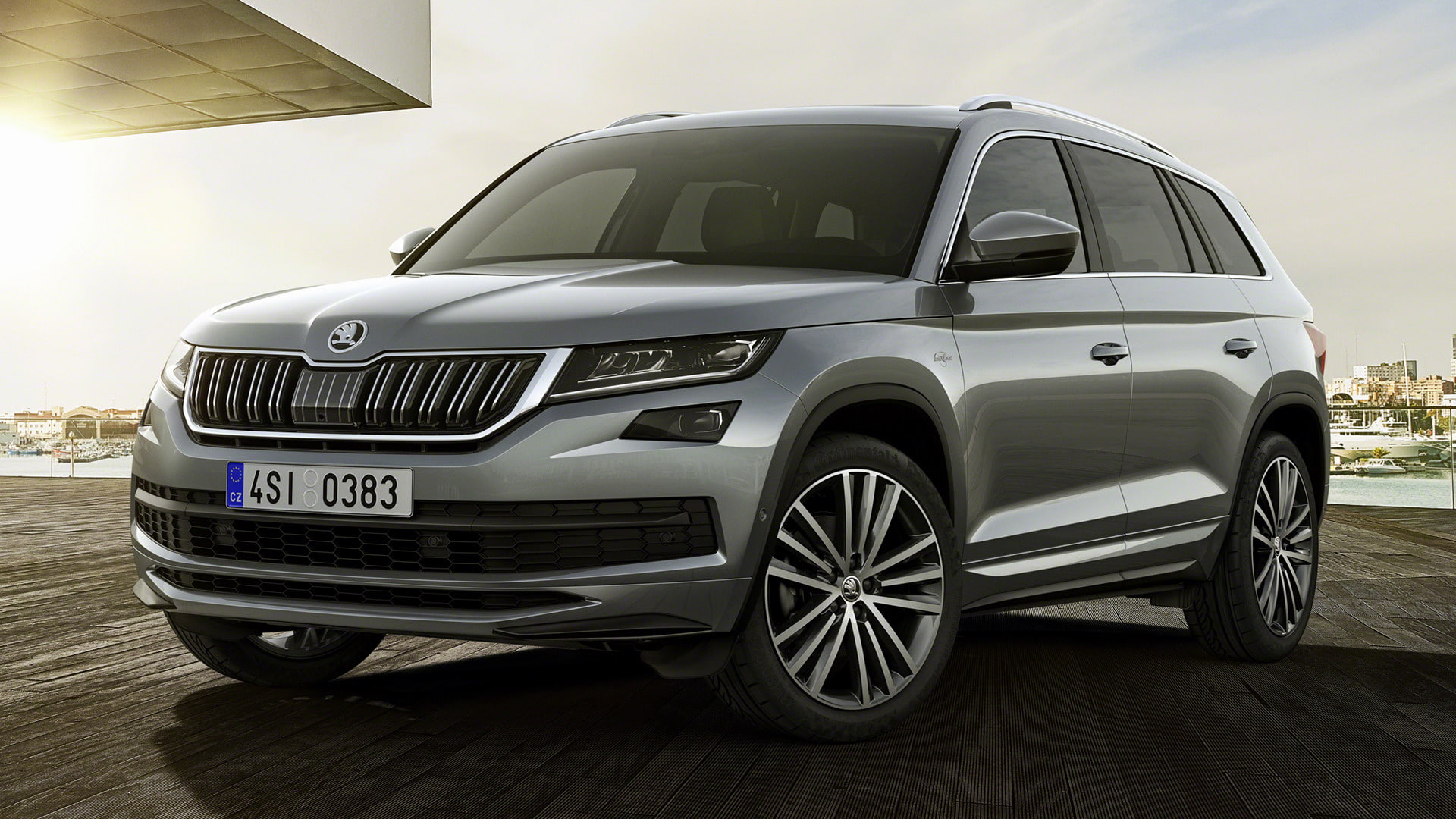 1080P, Skoda, Crossover Car, Car, Mid-Size Car, Silver Car, Skoda Kodiaq Laurin and Klement, SUV, HD Wallpaper