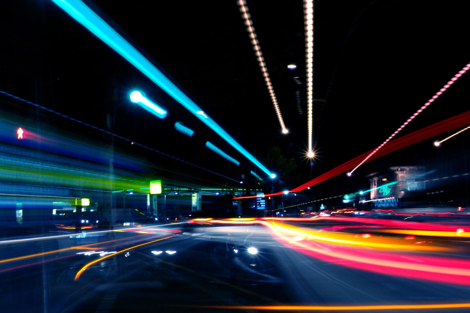 blue, urban Scene, motion, time, on the move, bus, downtown District, 1080P, business, lighting Equipment, car, Road, land Vehicle, mode of Transport, HD Wallpaper