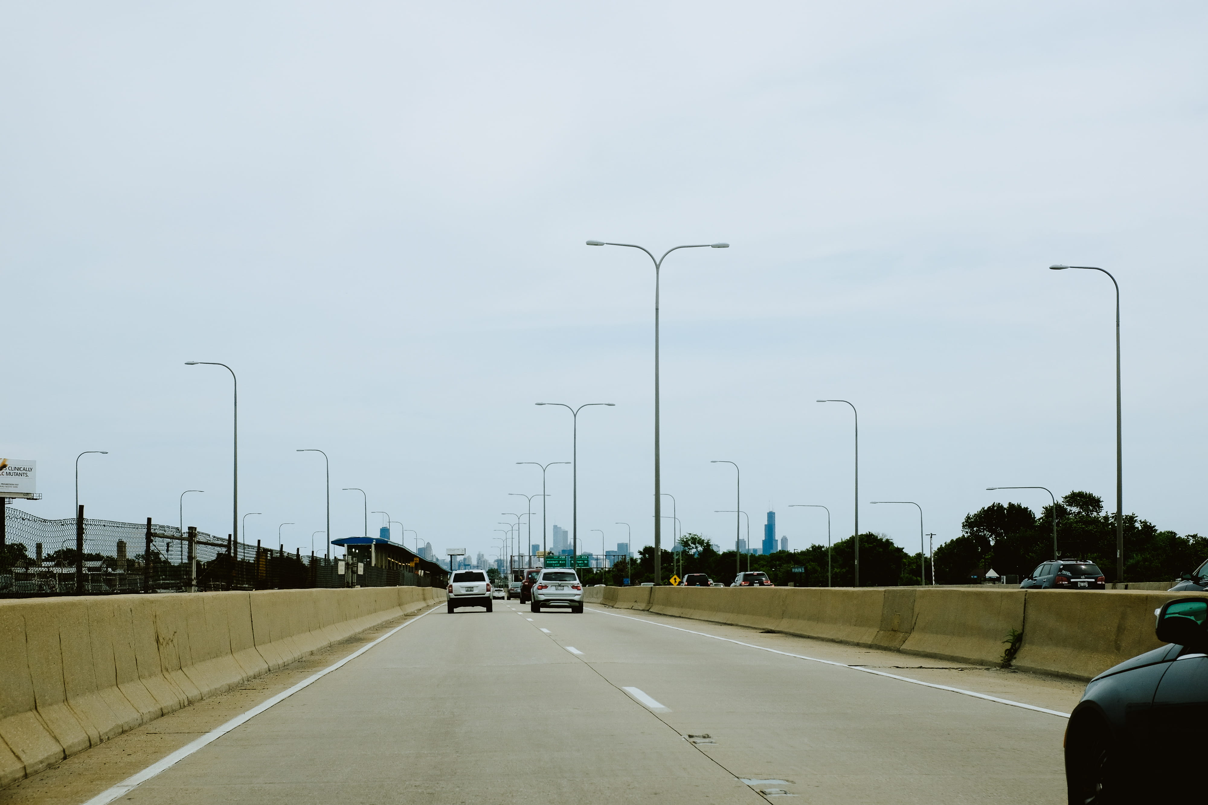 motorway, street light, destination, natural, usa, travel, sign, passenger, skyline, street, motor vehicle, 4K, mode of transportation, scenic, vehicle, HD Wallpaper