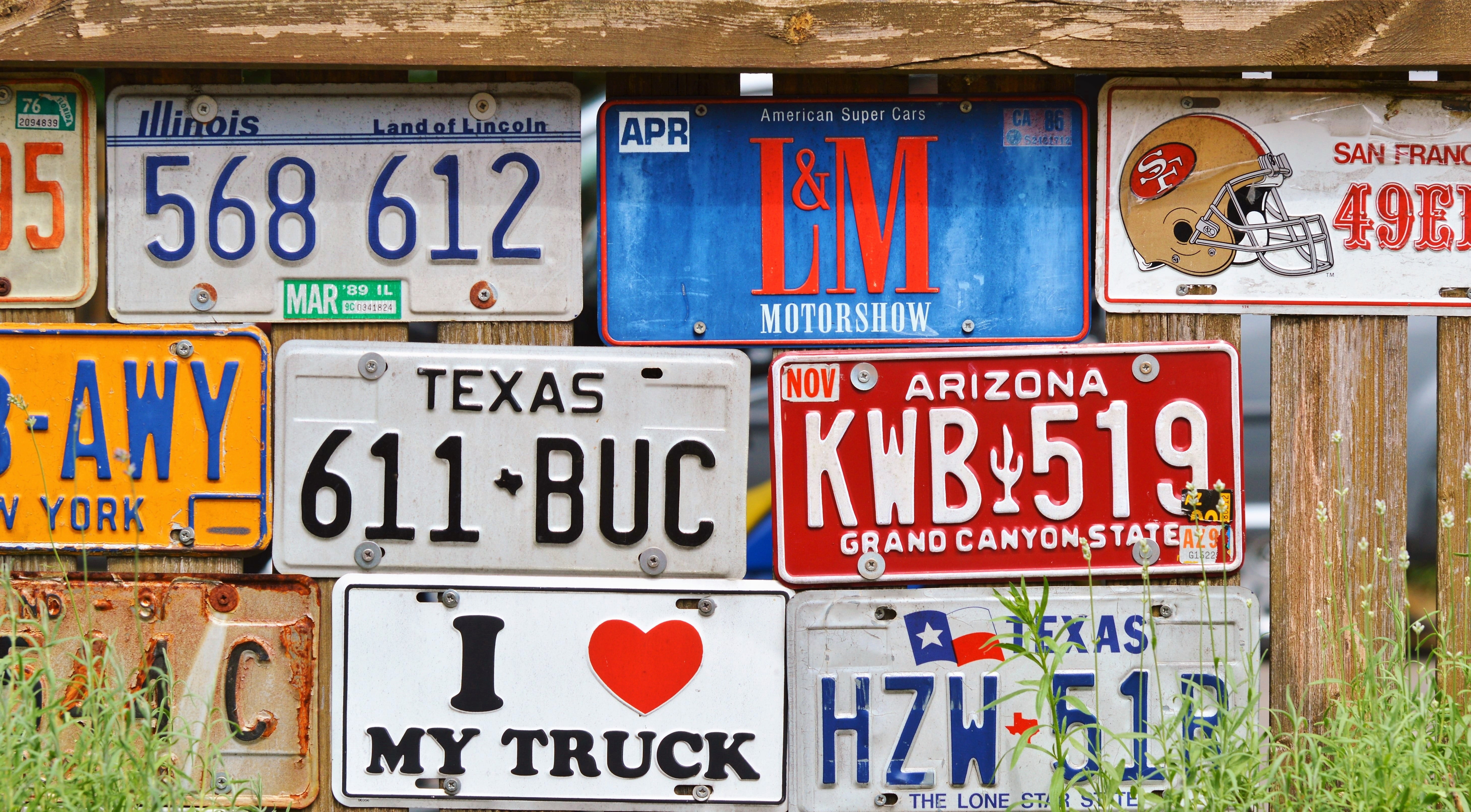fence, architecture, information sign, vehicle registration plate, number, wooden, american number plates, city, display, design, wooden fence, symbol, HD Wallpaper