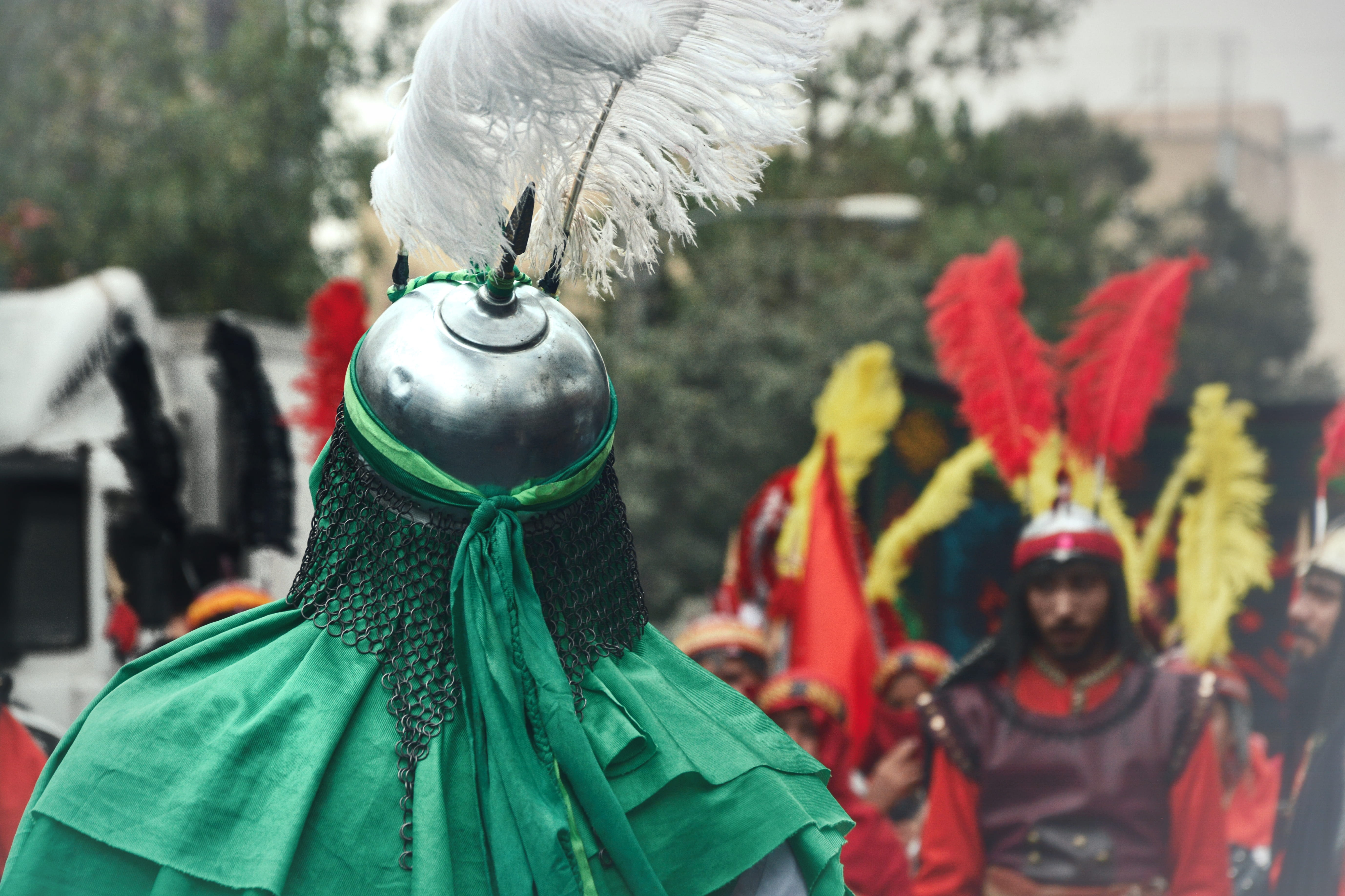 nature, festival, costume, men, clothing, muharram, person, portrait, carnival - celebration event, outdoors, incidental people, street, streets teater, HD Wallpaper