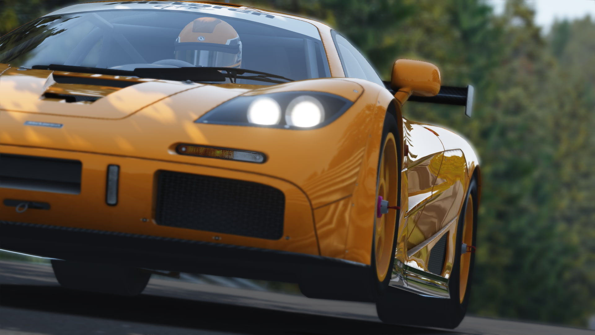 yellow, 1080P, travel, McLaren F1 GTR, close-up, day, Assetto Corsa, yellow cars, sunlight, transportation, school bus, land vehicle, outdoors, motor vehicle, HD Wallpaper