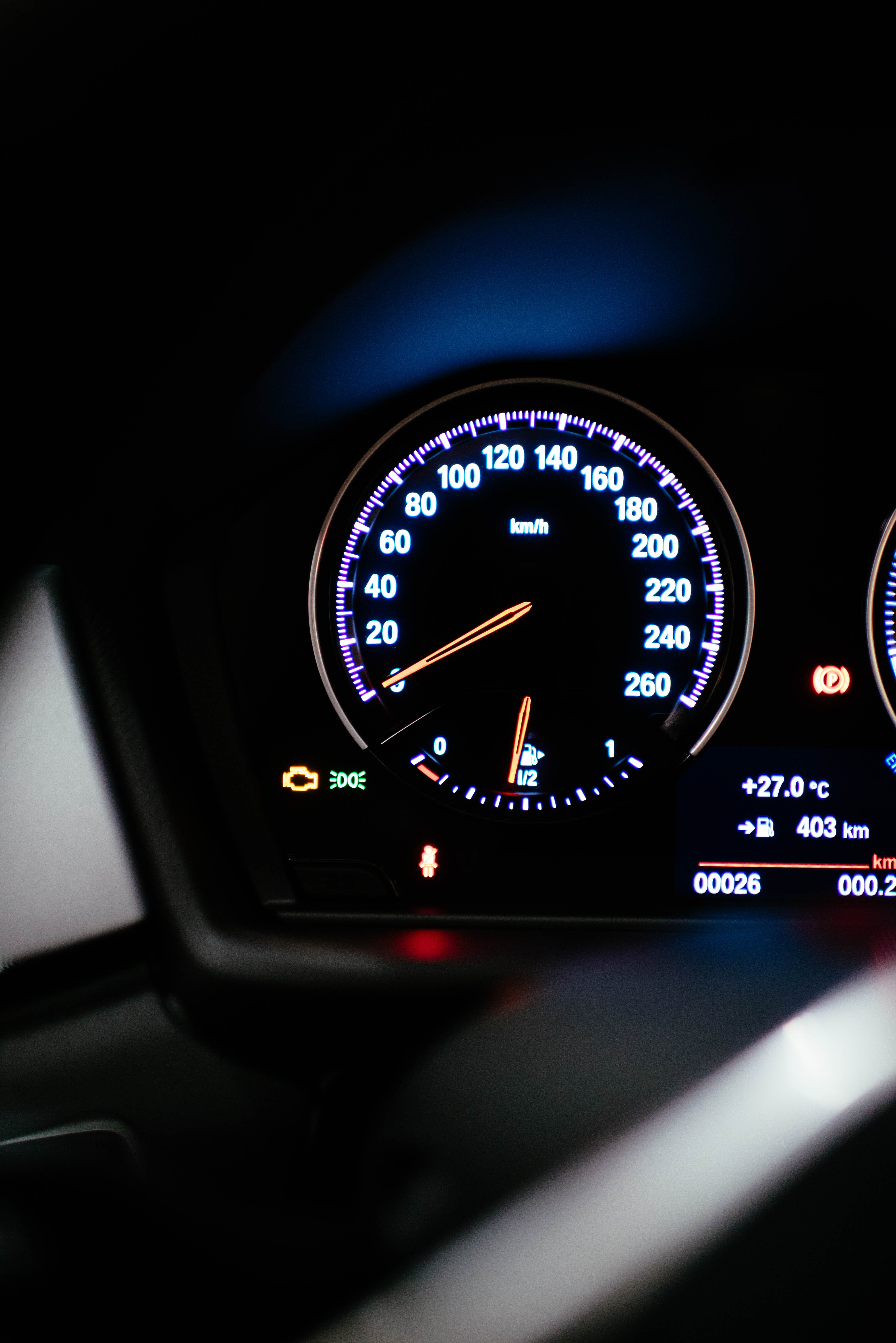 technology, panel, vehicle interior, mode of transportation, cluster, dashboard, number, gauge, speedometer, tachometer, illuminated, control panel, car, Phone HD Wallpaper