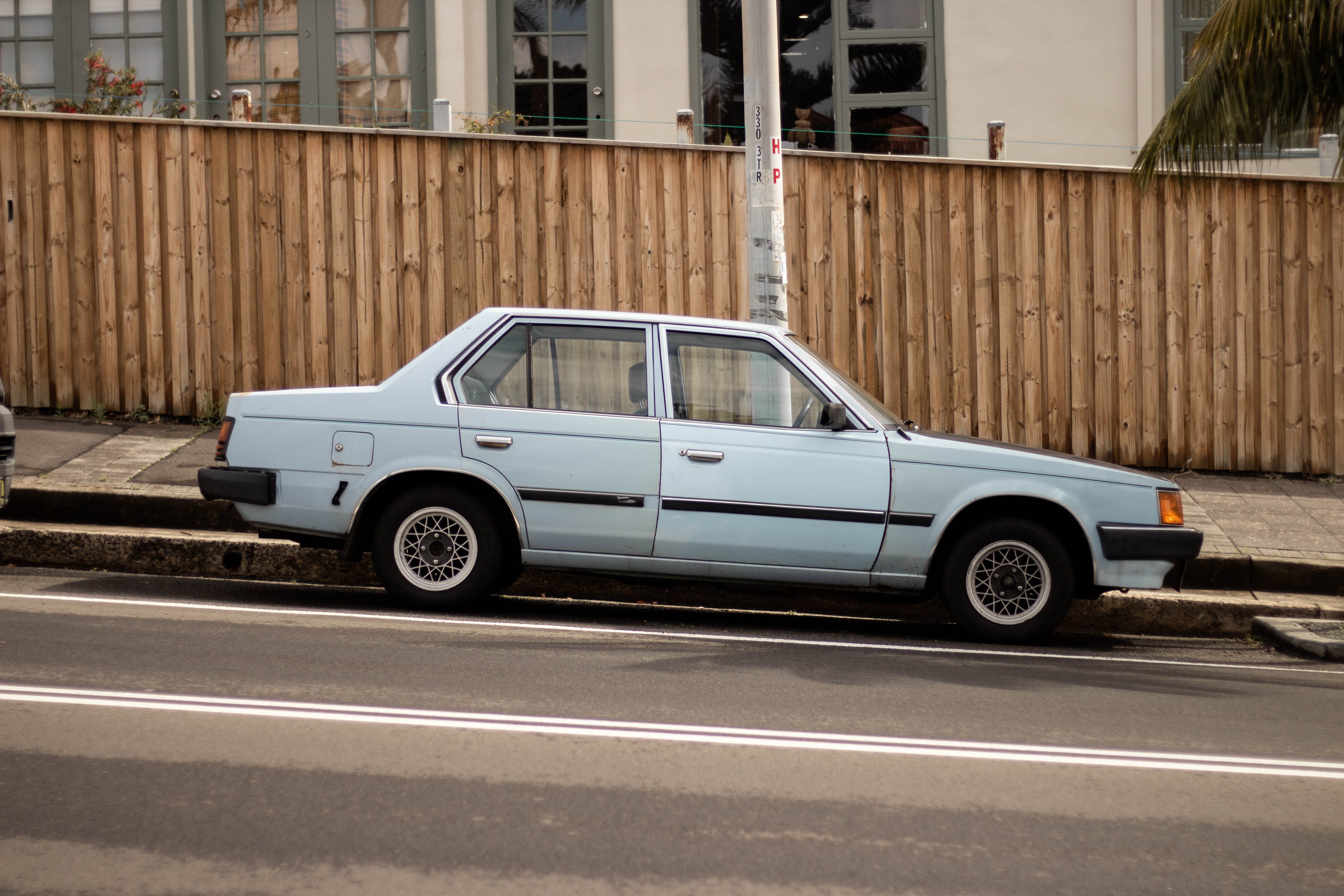 motor vehicle, architecture, mode of transportation, #vintage, sedan, #australia, car, street, wheel, railing, alloy wheel, white, machine, sports car, HD Wallpaper