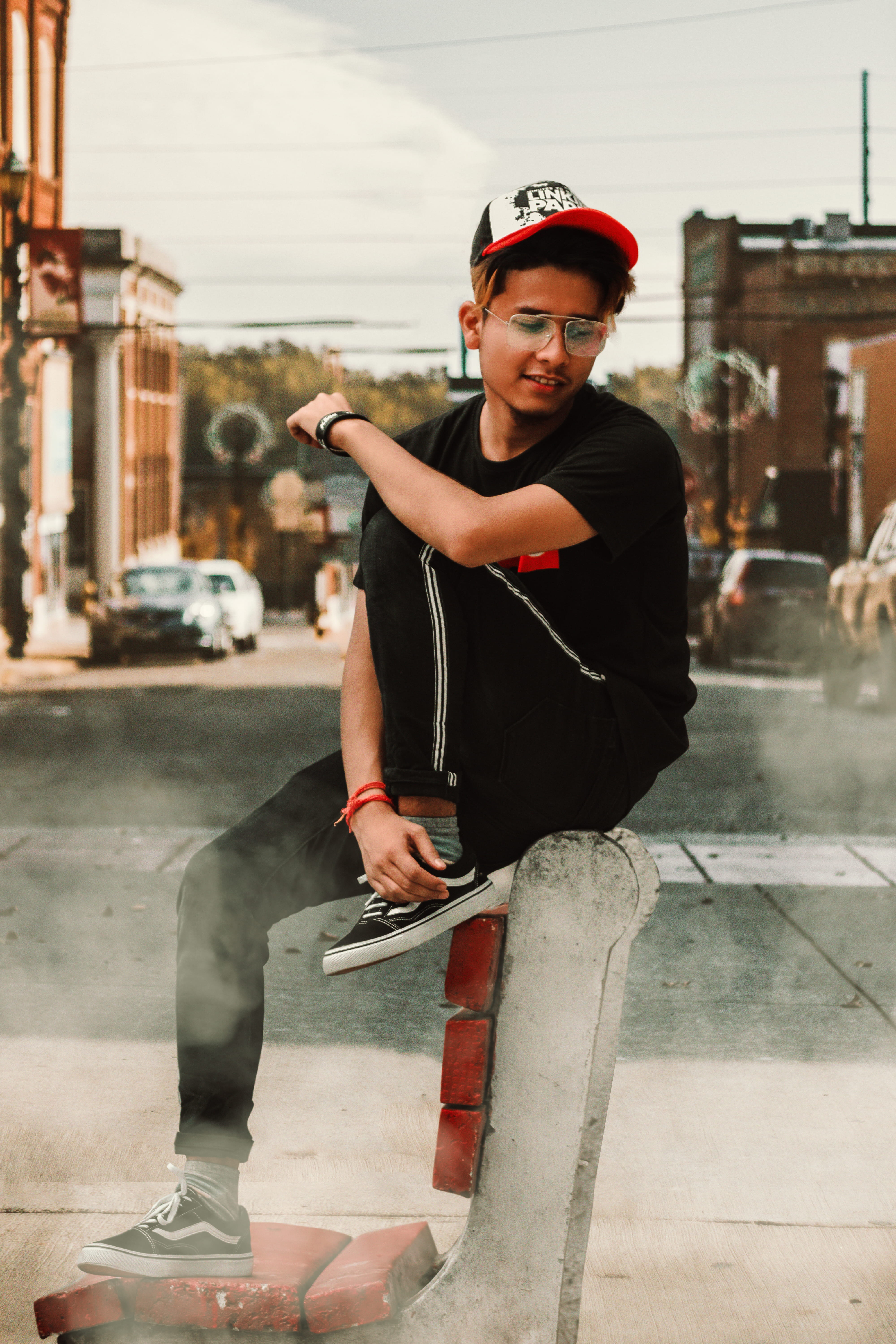 person, footwear, vehicle, cap, transportation, automobile, car, face, lifestyles, architecture, apparel, shoe, young men, young adult, day, baseball cap, Phone HD Wallpaper