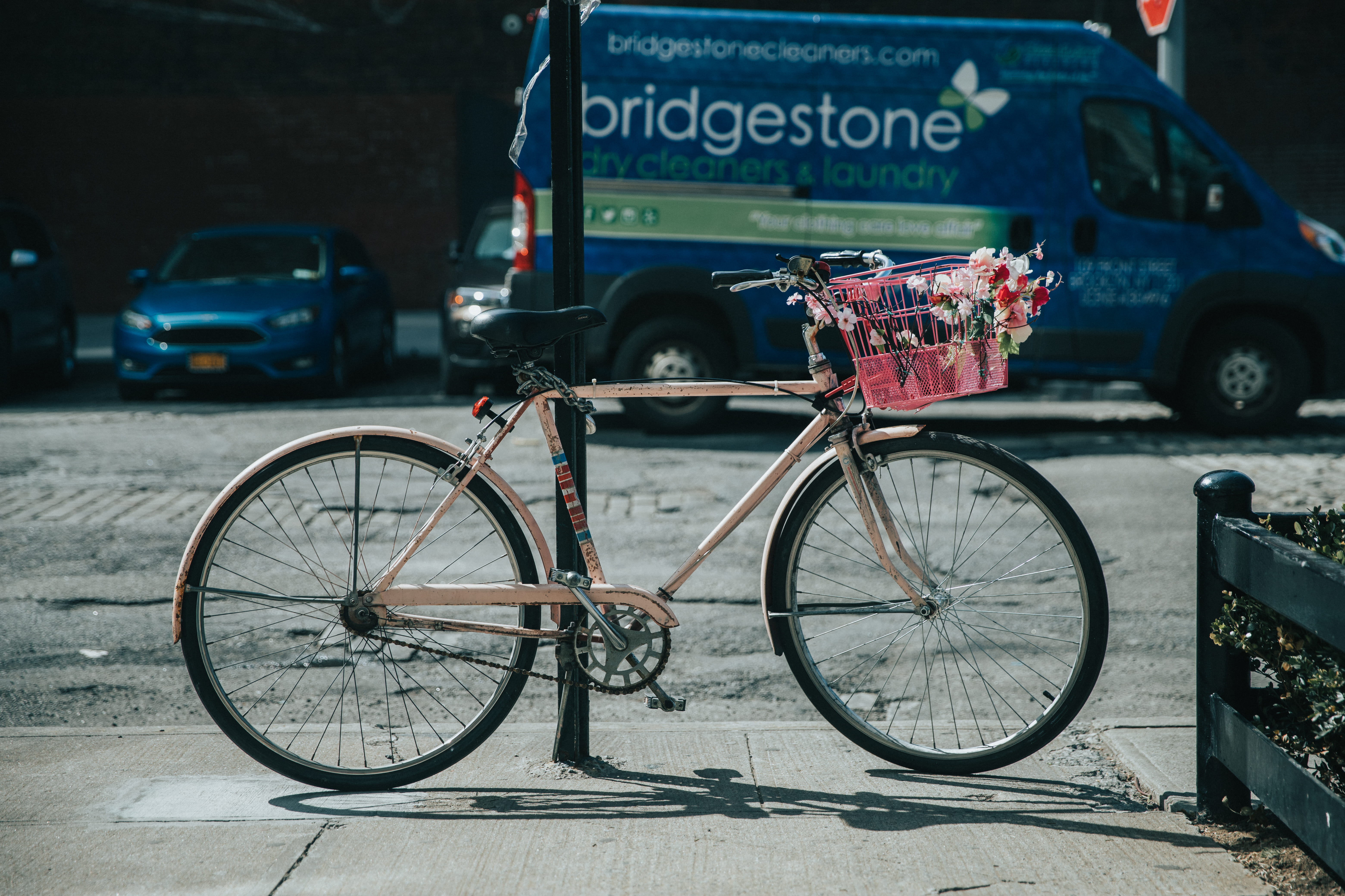 mountain bike, transportation, walkway, road, car, 5K, land vehicle, street, non-western script, script, tarmac, mode of transportation, parks, motor vehicle, HD Wallpaper