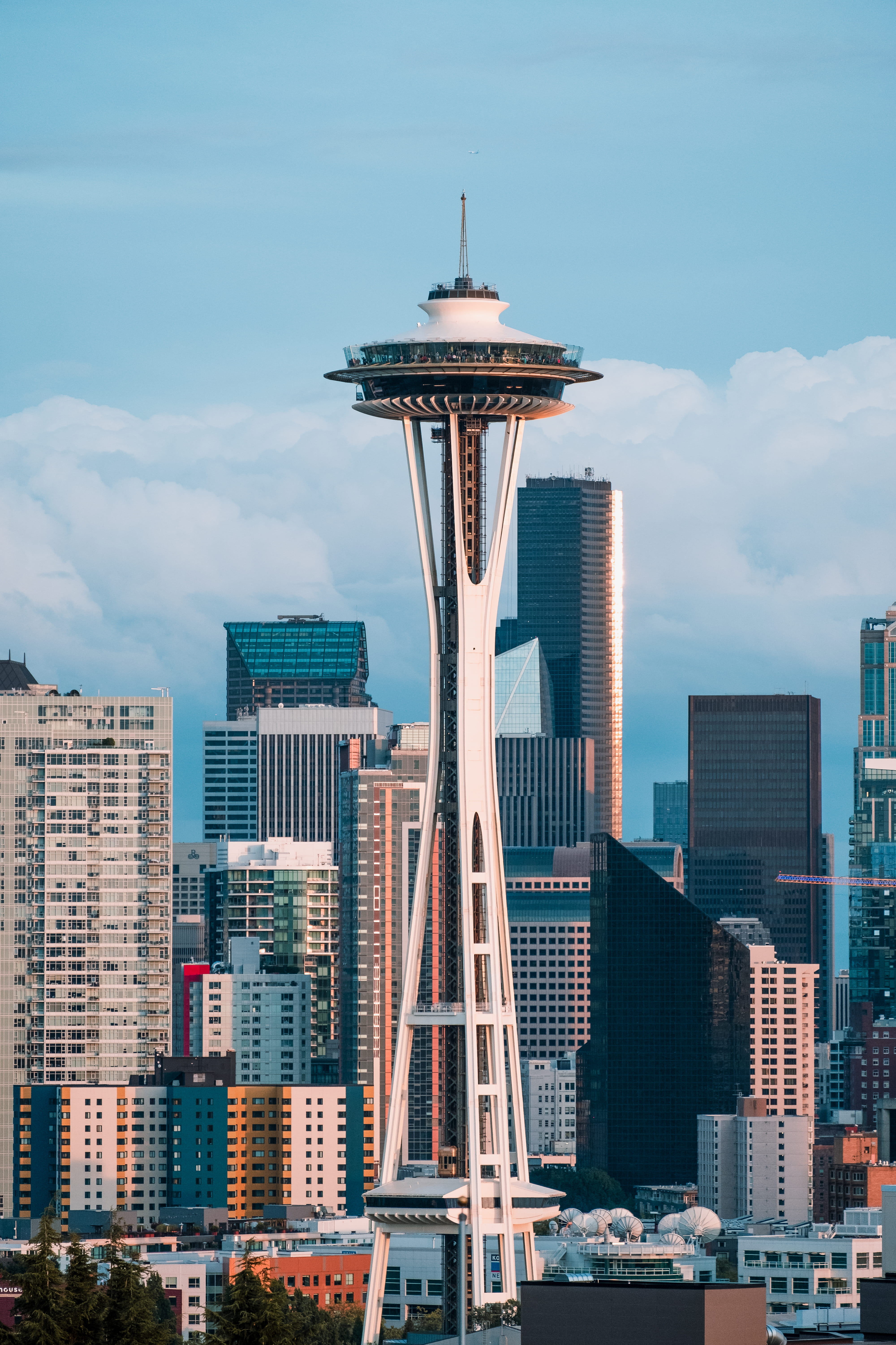 control tower, modern, built structure, no people, financial district, condo, buildings, high rise, human, steeple, building, downtown, wa, spire, city, Phone HD Wallpaper
