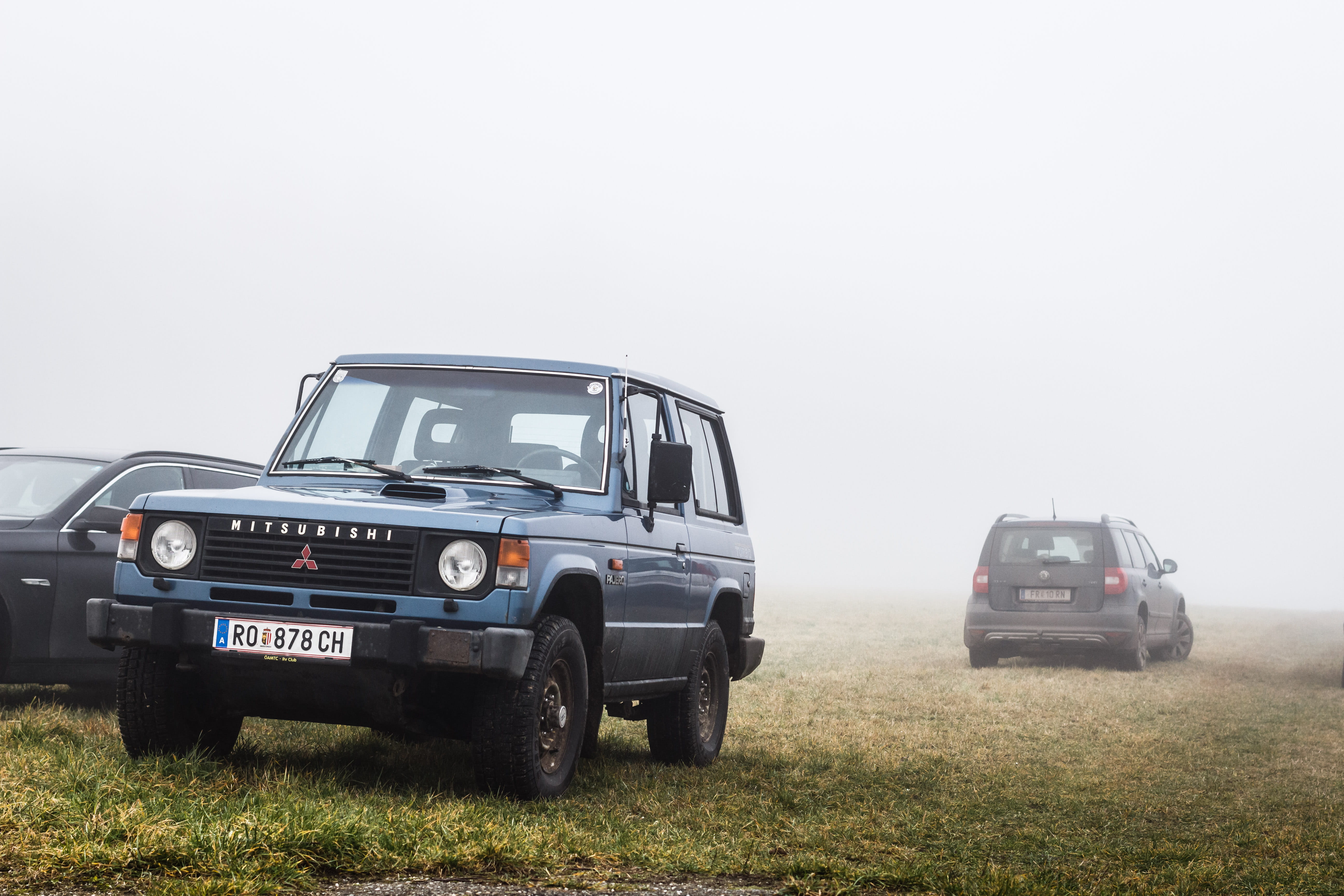 day, land vehicle, fog, mode of transportation, plant, environment, no people, outdoors, jeep, outside, 5K, landscape, car, sky, land, sports utility vehicle, HD Wallpaper