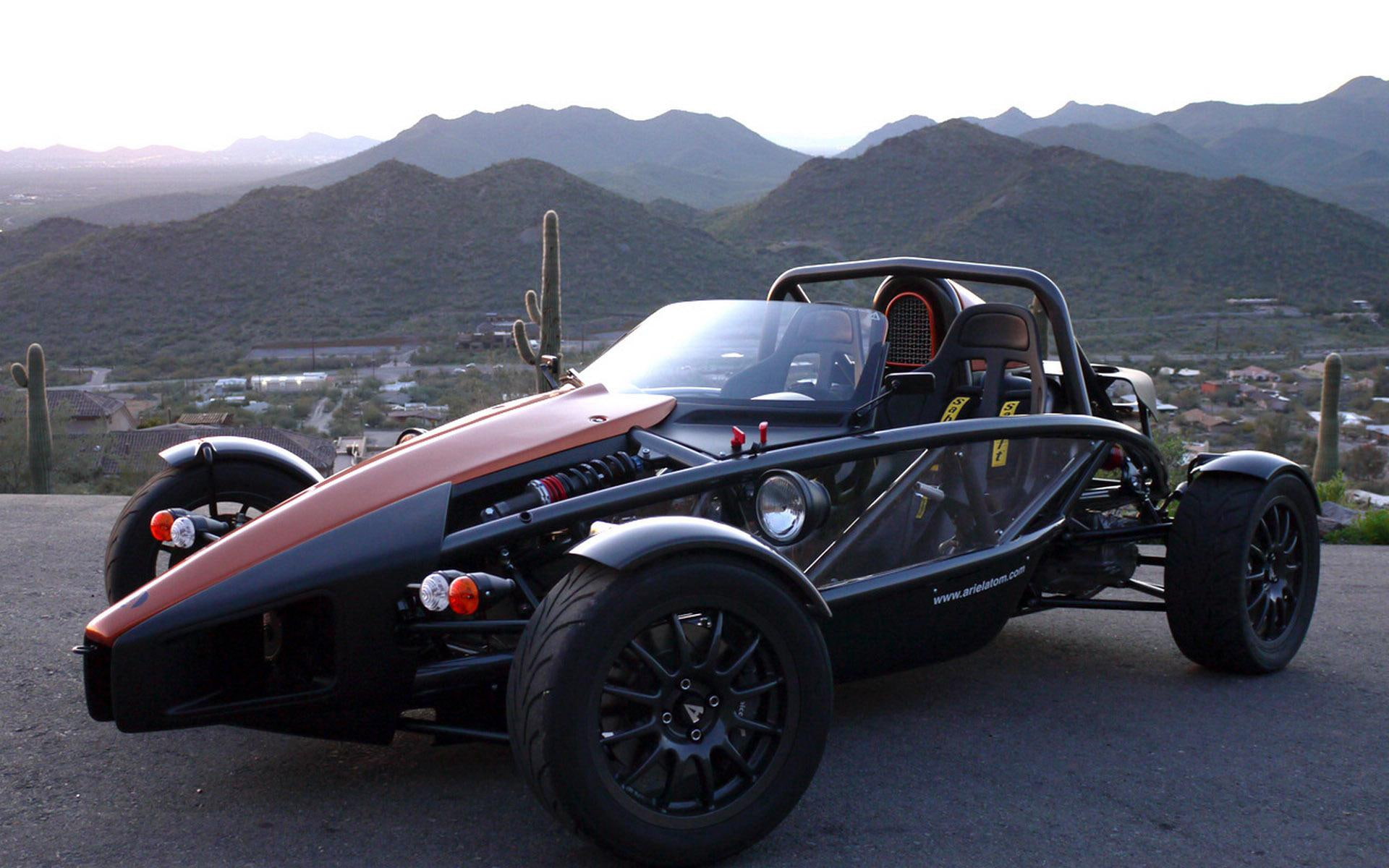atom, black, red, 1080P, buggy, 1920x1200, dune, cars, ariel atom, ariel, HD Wallpaper