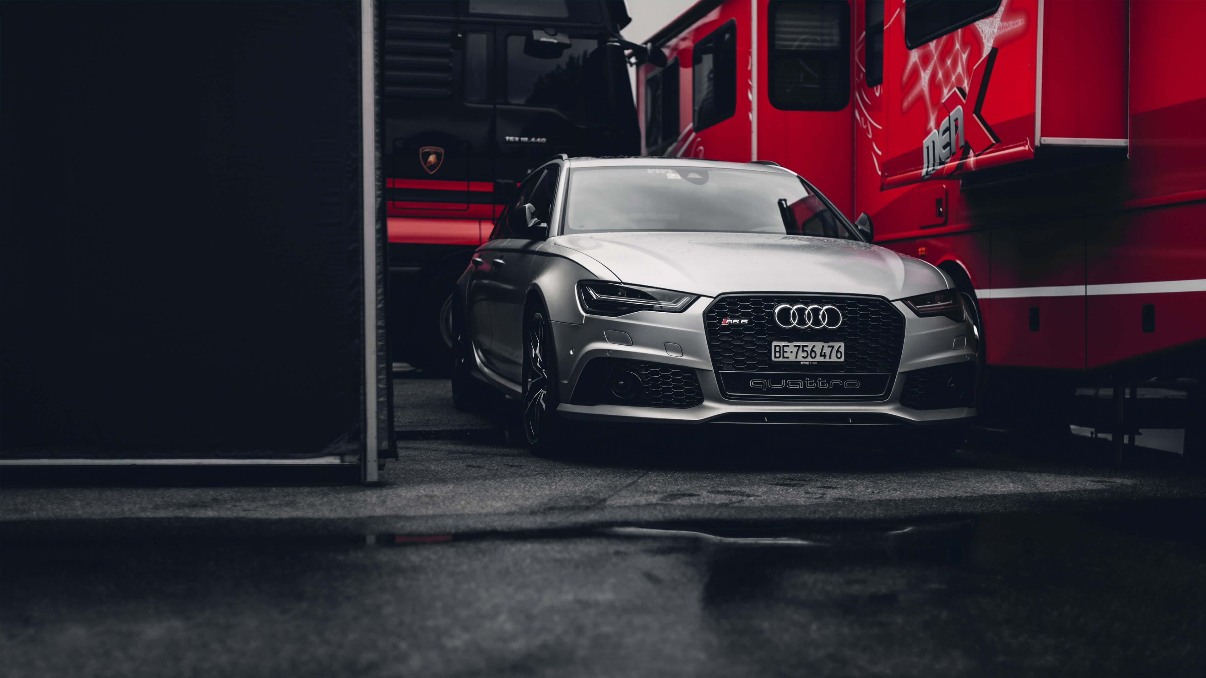 LOGO, RED, AUDI, Quatro, 4K, WHELLS, LIGHT, HD Wallpaper