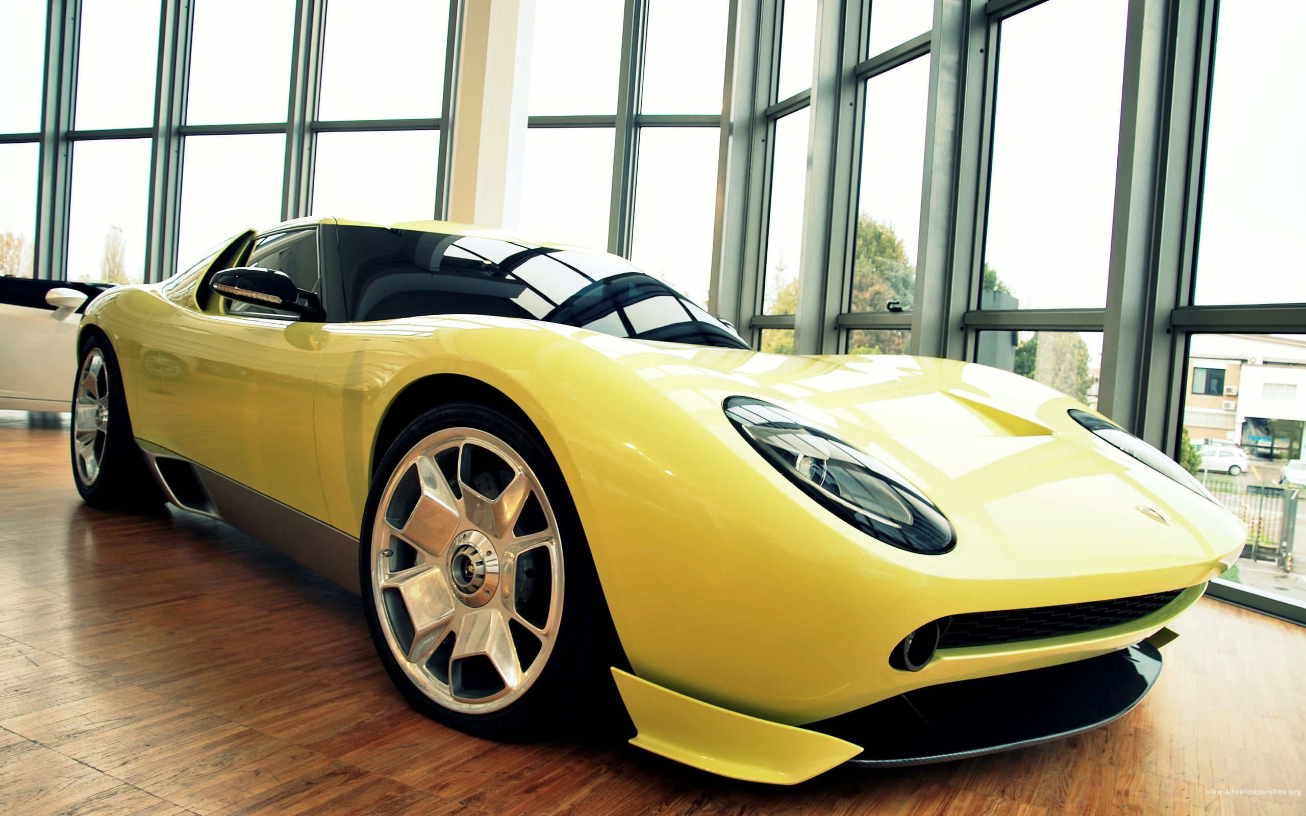 black, still life, luxury, window, no people, yellow cars, wealth, yellow, transportation, car, land vehicle, frame, day, sports car, bed, Lamborghini, HD Wallpaper