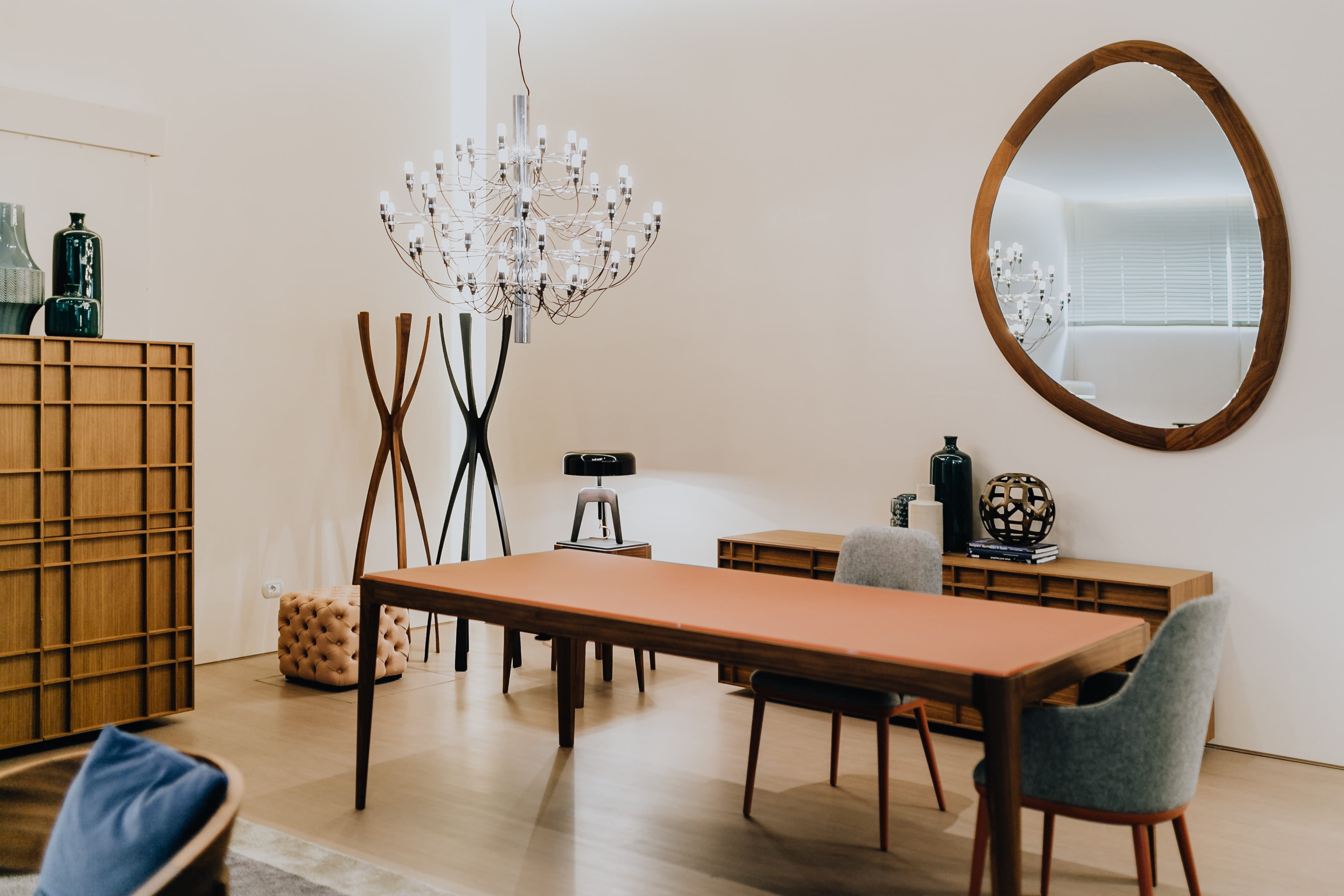 luxury, italian, porada, setting, home interior, table, arrangement, home showcase interior, 4K, italian furniture, living, chair, domestic, lighting equipment, HD Wallpaper