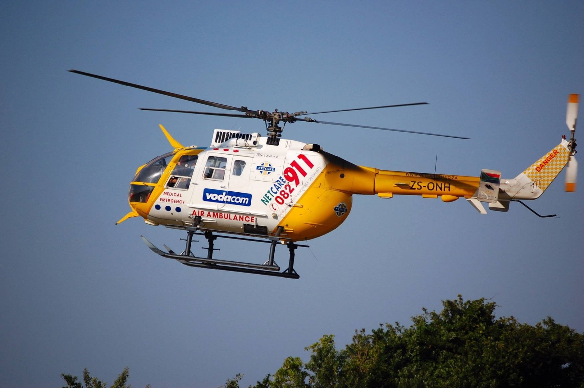 Helicopter, MBB Bo 105, Vehicles, 1080P, Air Ambulance, HD Wallpaper