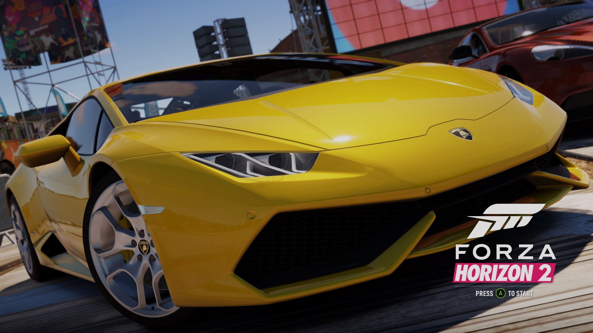 video games, Lamborghini Huracan, yellow cars, Forza Horizon 2, 1080P, HD Wallpaper