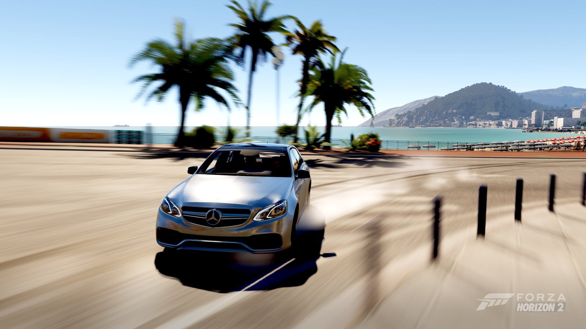 mode of transportation, motion, Forza Horizon 2, tropical climate, land vehicle, transportation, car, motor vehicle, outdoors, blurred motion, day, clear sky, HD Wallpaper