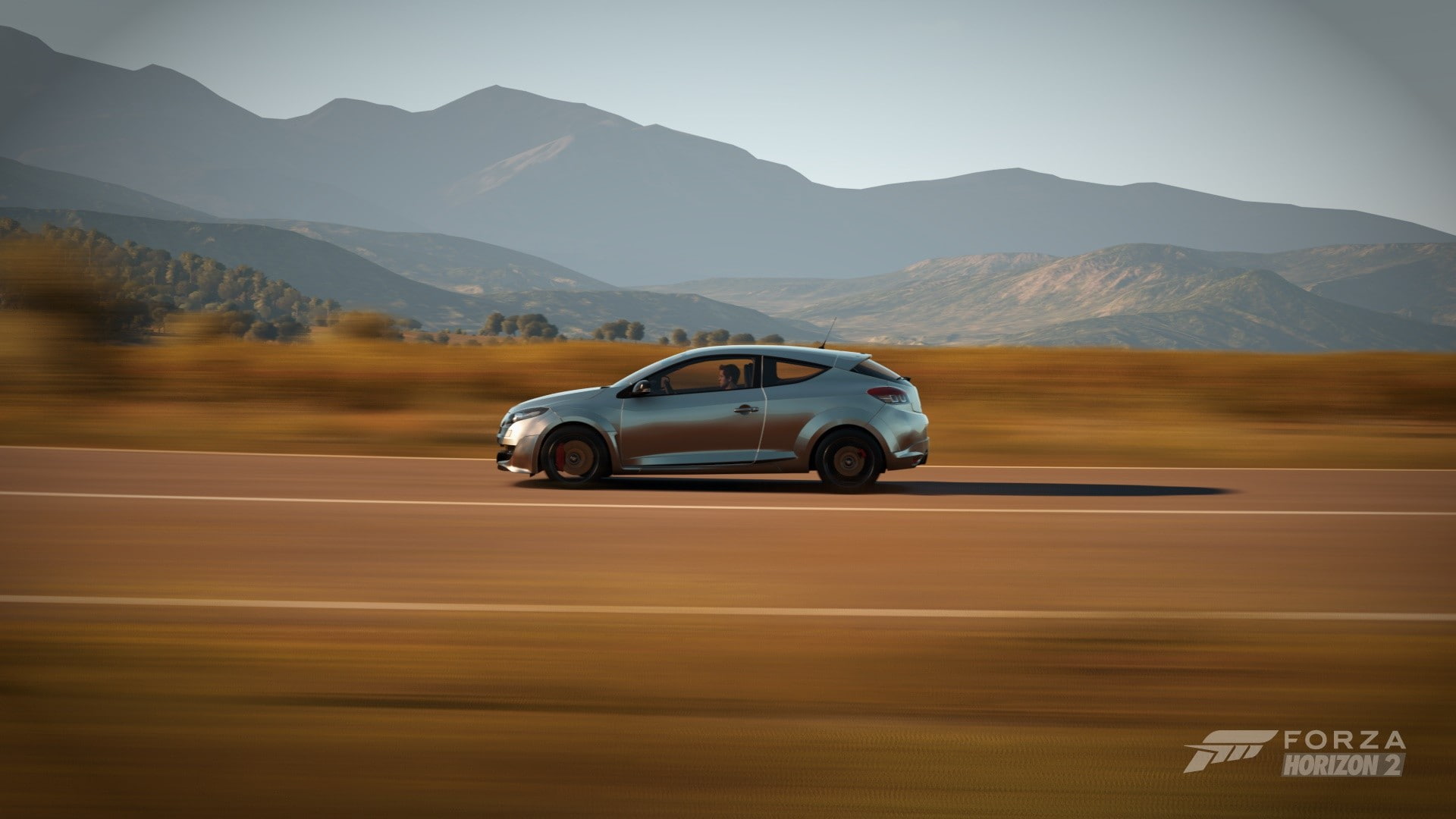 scenics - nature, luxury, transportation, non-urban scene, 1080P, Forza Horizon 2, sky, car, travel, blurred motion, Xbox One, road trip, mountain, road, HD Wallpaper