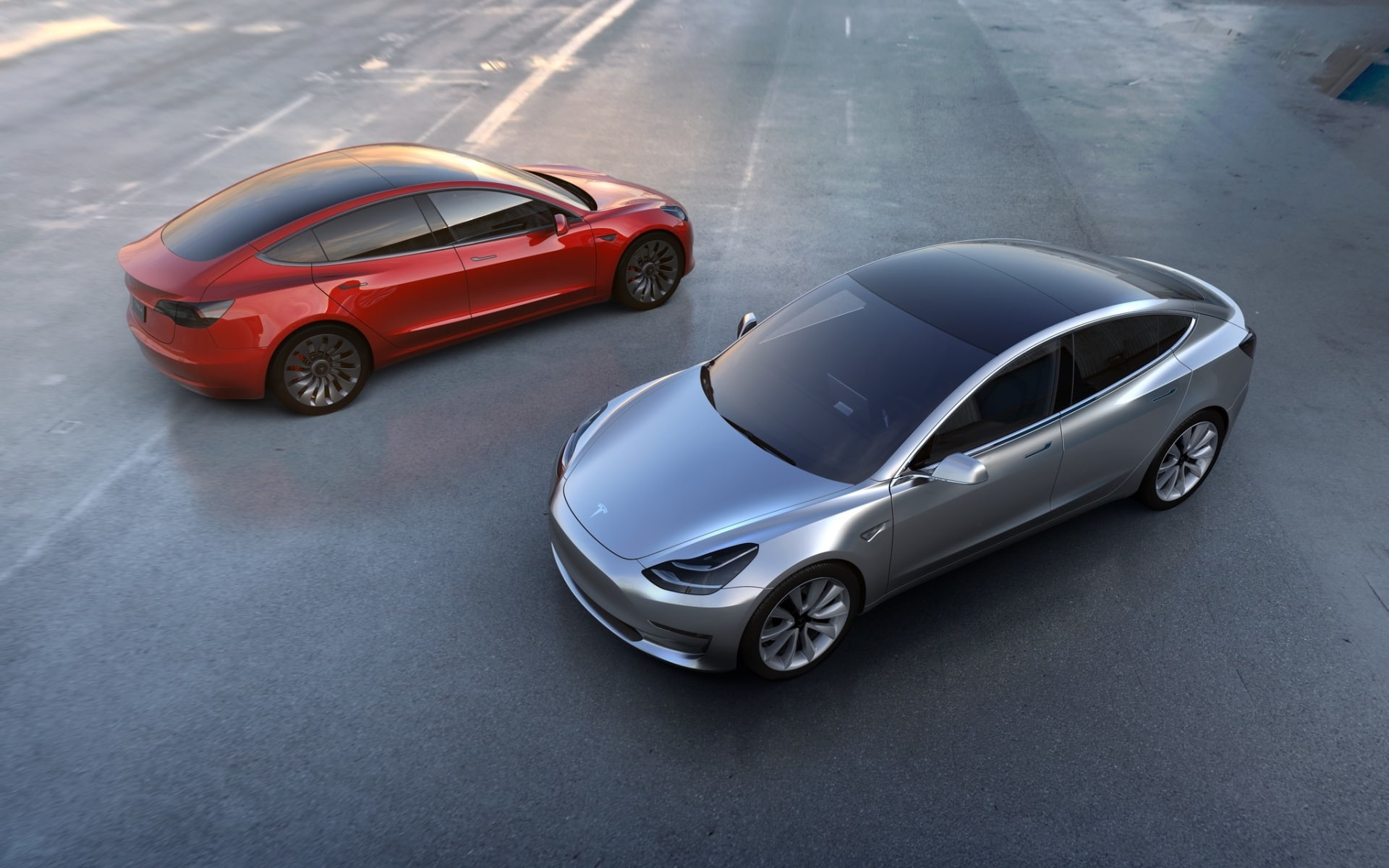 Luxury Car, Tesla Model 3, Car, Silver Car, Tesla Motors, 1080P, Red Car, HD Wallpaper