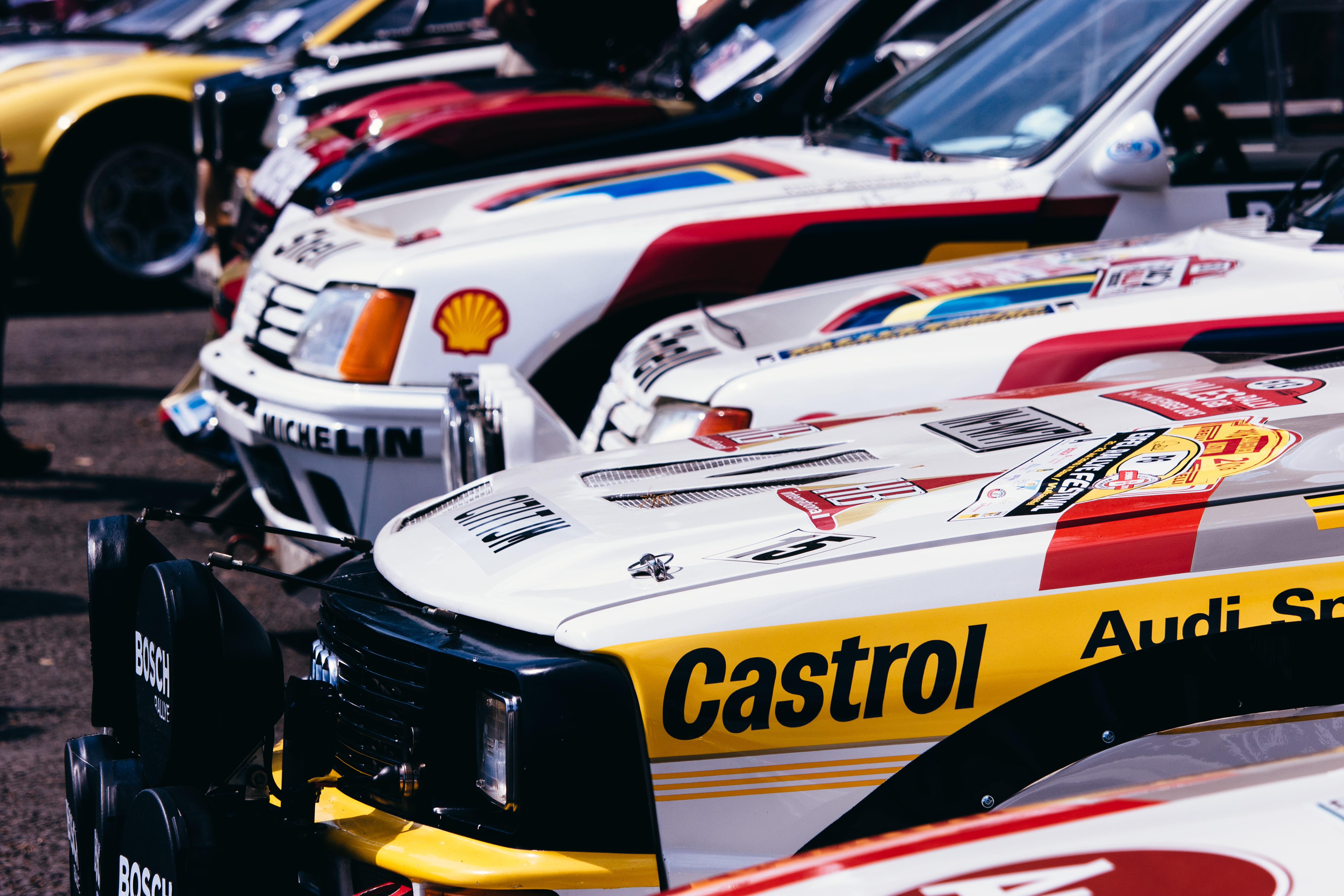 cars, racing car, decals, car, castrol, wheel, sticker, motorsport, auto racing, car hood, outdoors, day, motor vehicle, 5K, vehicle, transportation, photo, HD Wallpaper