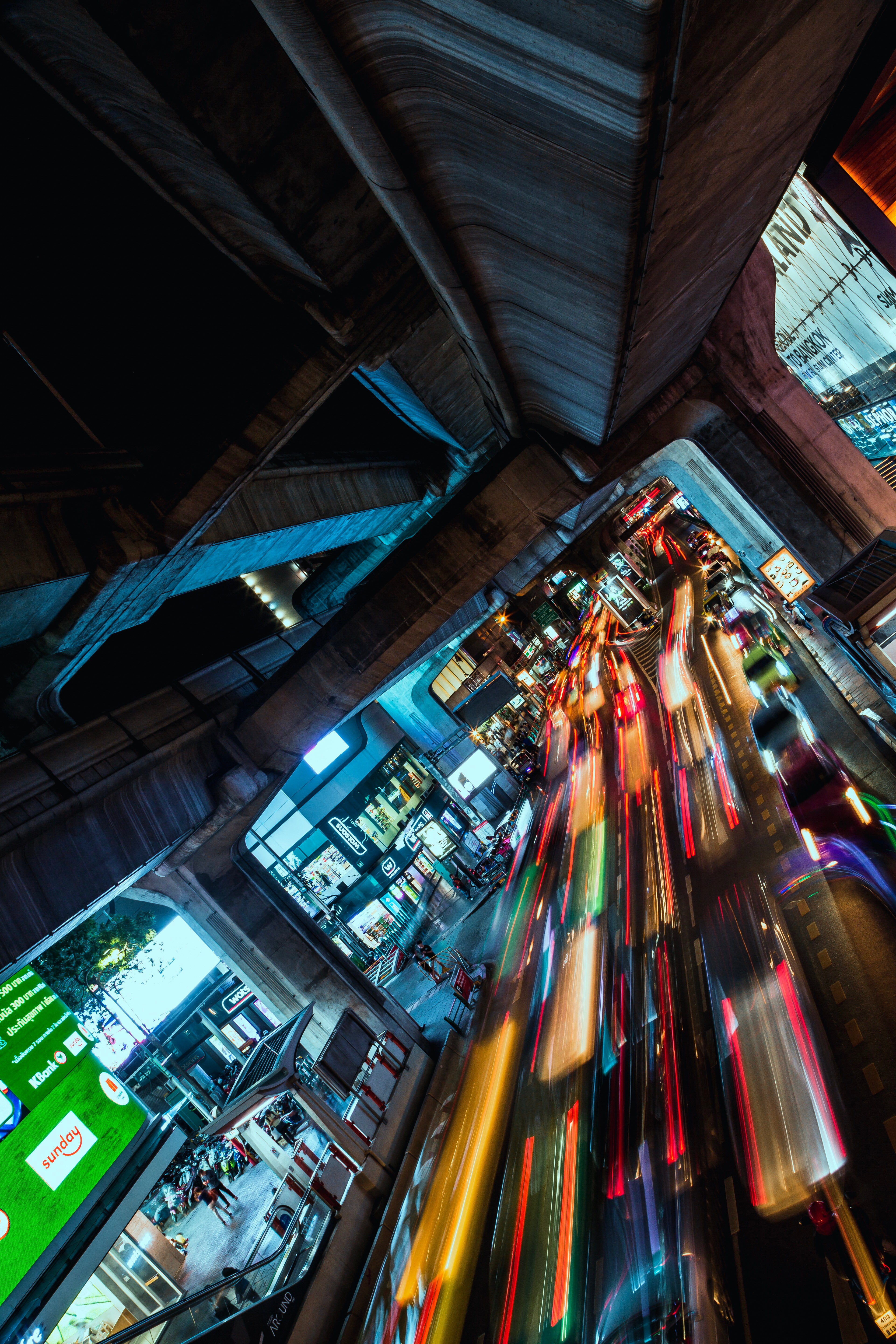 city, Robert Metz, colorful, traffic, Asia, 5K, lights, Thailand, city lights, Asian, Bangkok, Phone HD Wallpaper