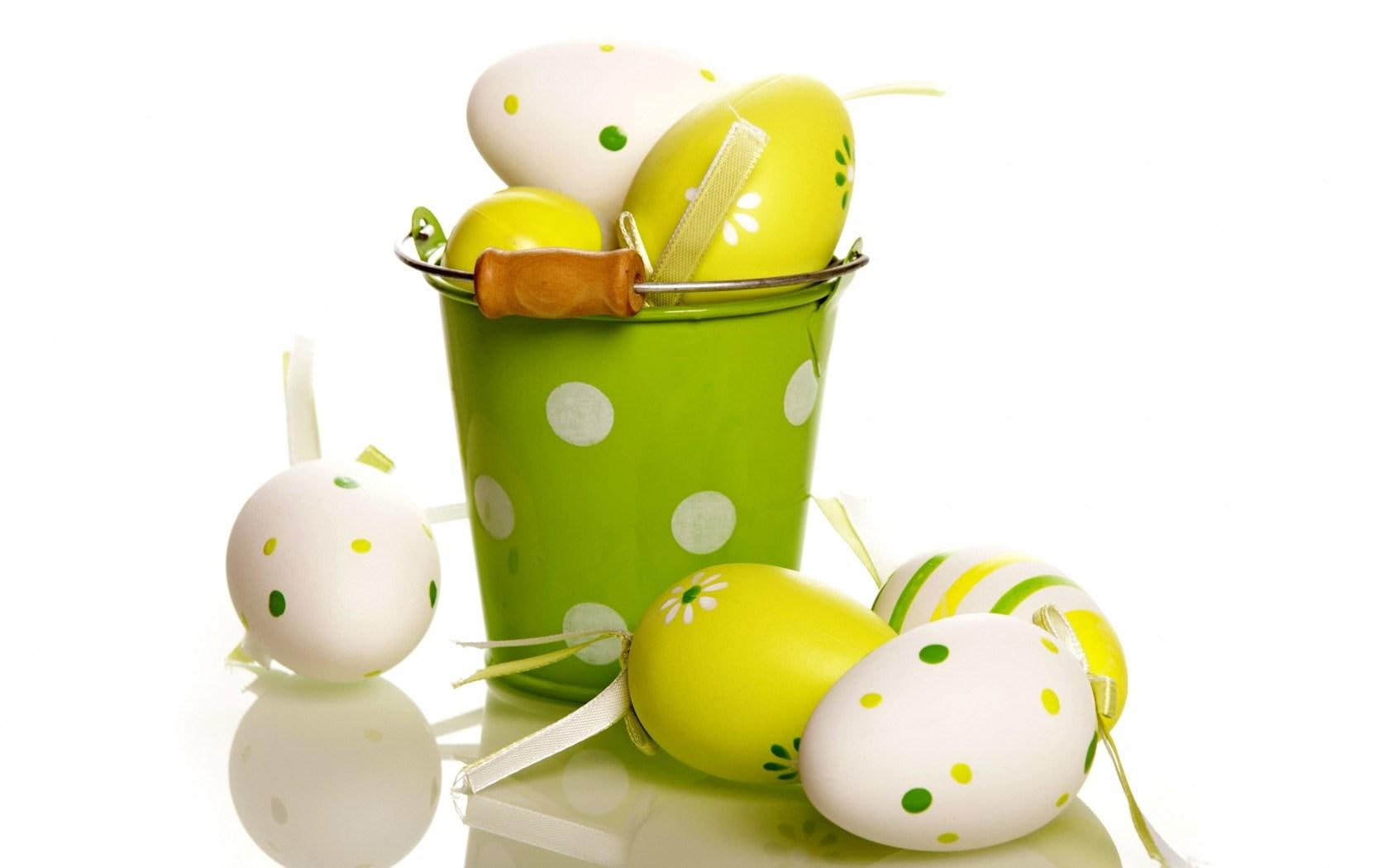 720P, easter, eggs, bucket, HD Wallpaper