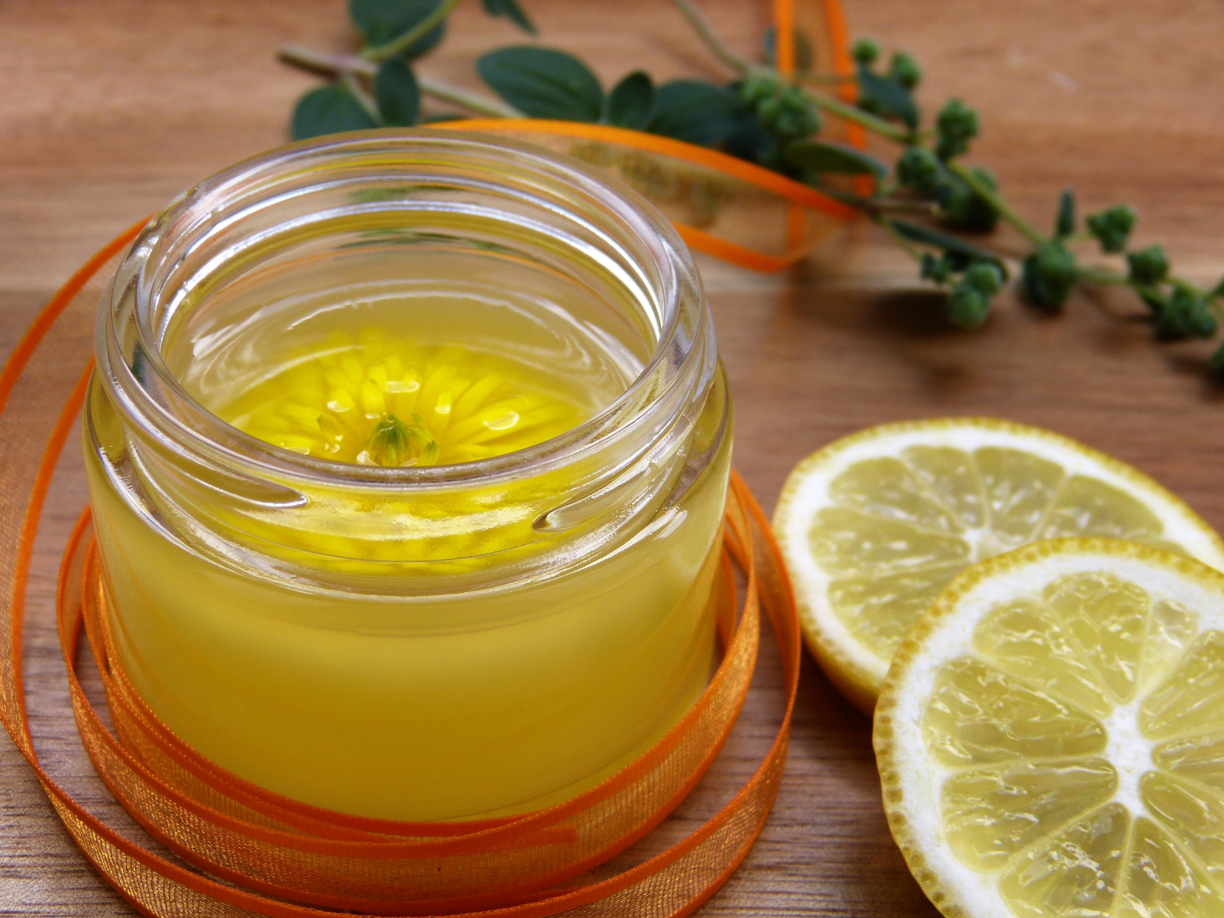 shea butter, food and drink, lemon, wood - material, medicinal plants, indoors, marigold, herbs, care, herb, yellow, fruit, citrus fruit, cream, slice, HD Wallpaper