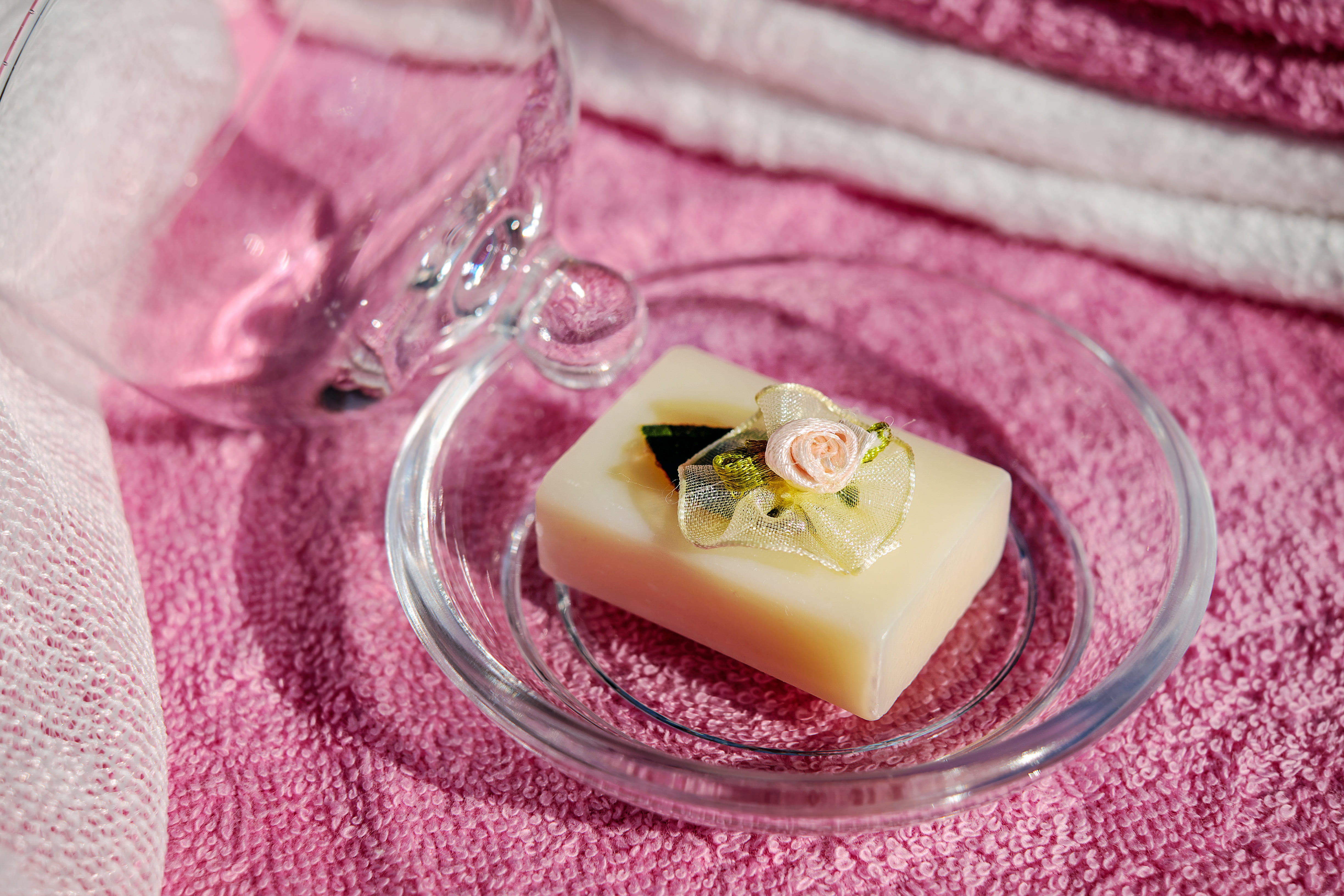 freshness, wellness, food, wellbeing, no people, 4K, white, sheeps milk soap, scented soap, bar, glass bell, pink color, plate, close-up, flowering plant, HD Wallpaper