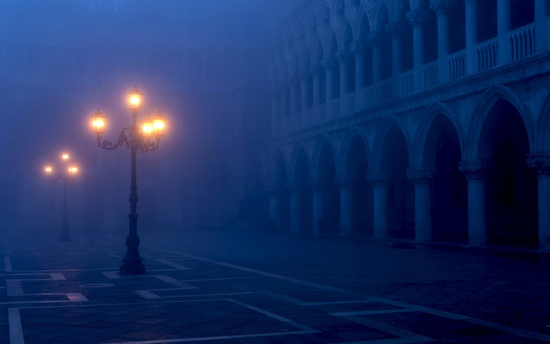 illuminated, buildings, snowing, city, bulbs, San, night, street, evening, travel destinations, 1080P, lights, lighting equipment, nature, street light, HD Wallpaper