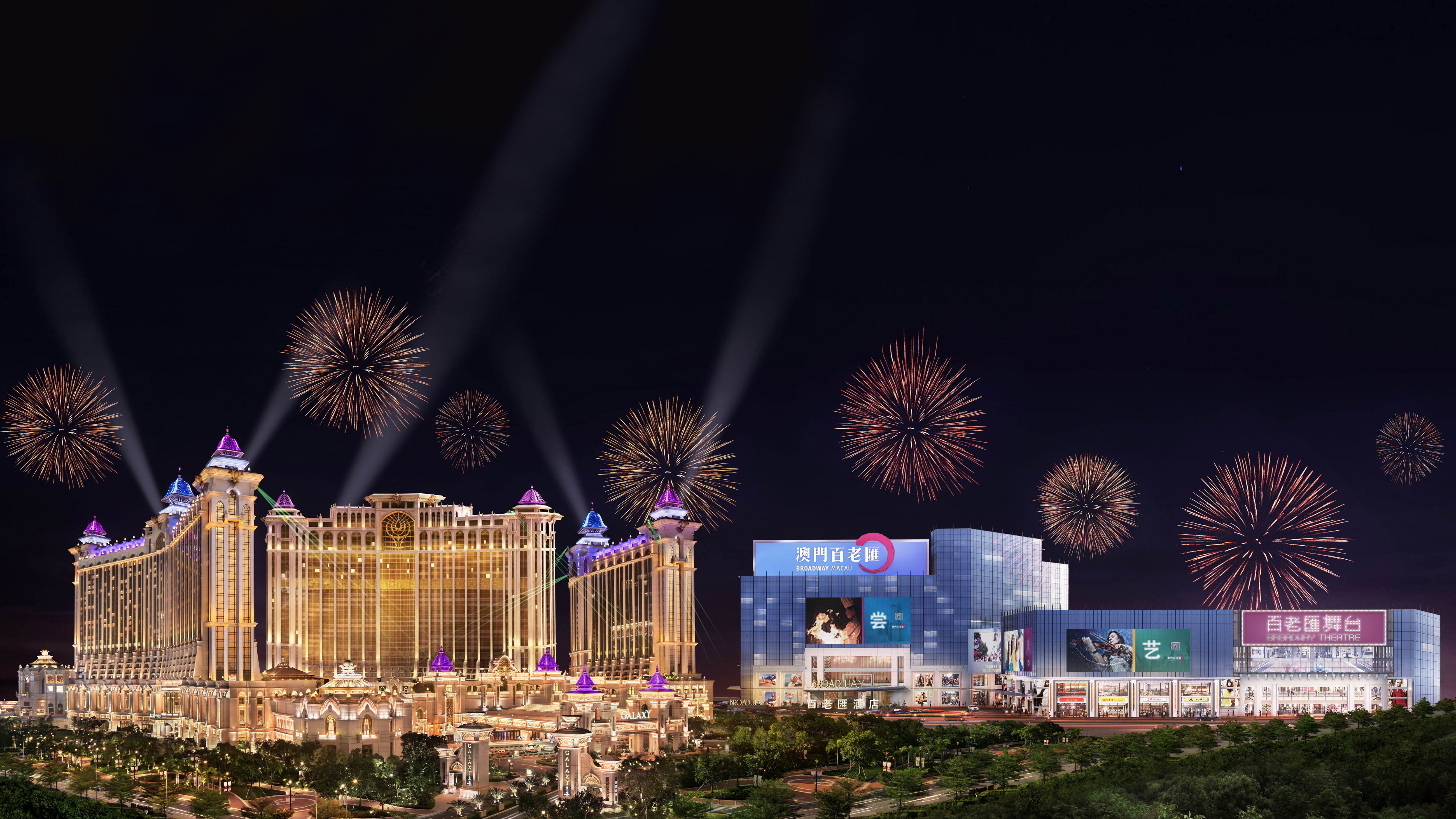 sky, firework display, outdoors, china, new years eve, galaxy, no people, celebration, broadway, cityscape, firework, city, macau, desktop, firework - man made object, HD Wallpaper