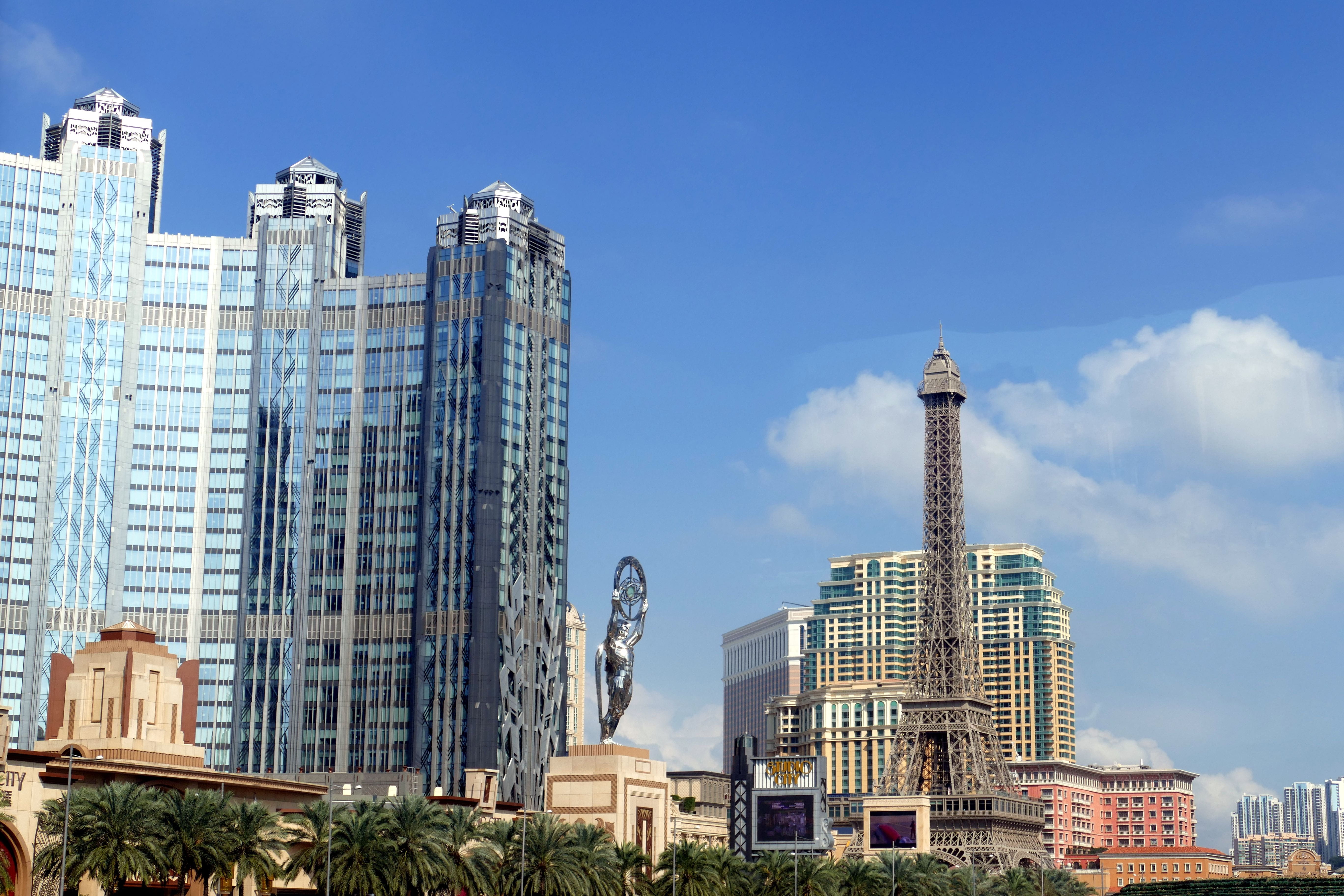 office, cityscape, city, figure, Architecture, apartment, modern, tower, eiffel tower, Macau, financial district, industry, blue, China, urban skyline, HD Wallpaper