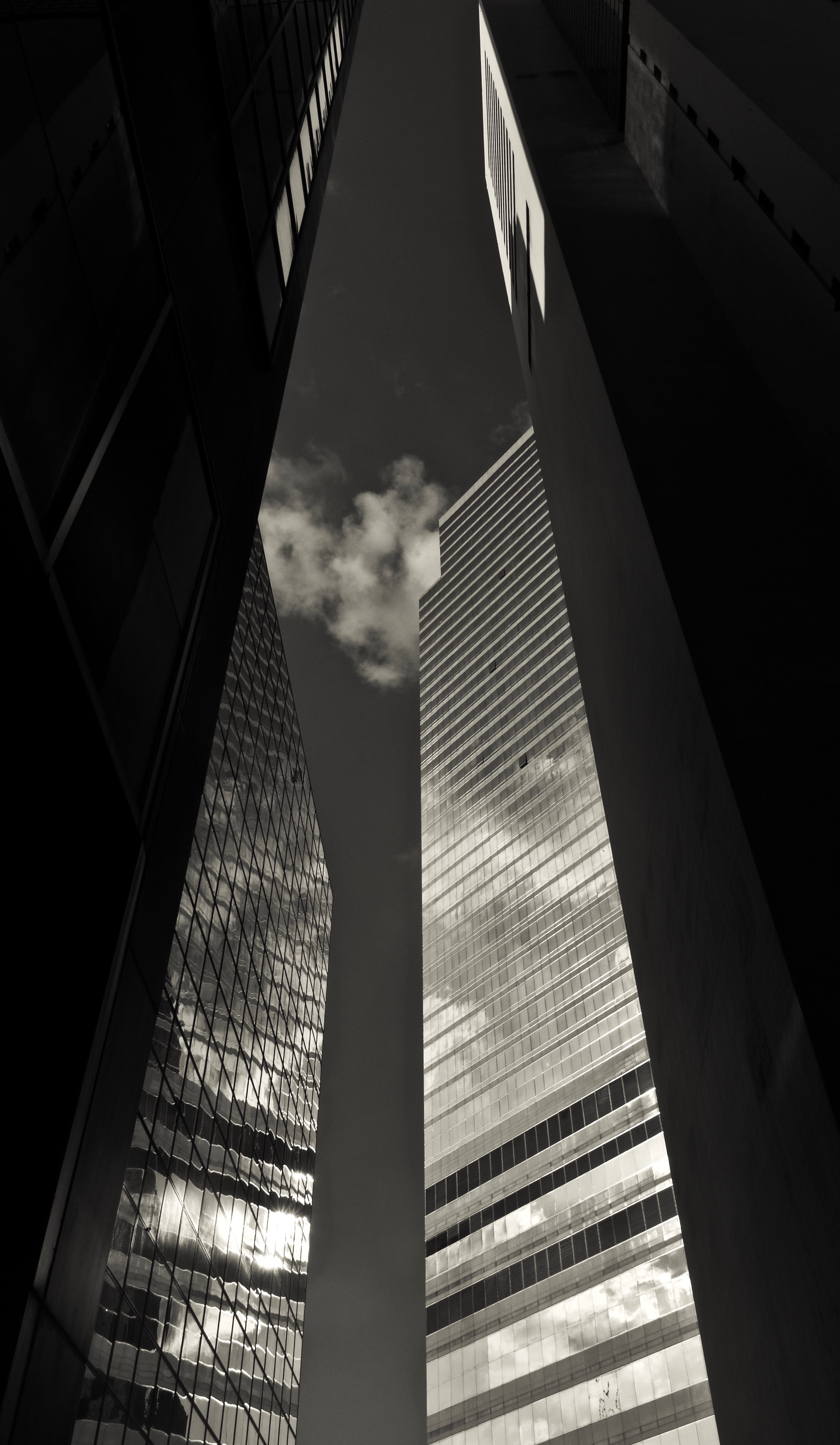 tall - high, tower, sky, day, no people, office, built structure, directly below, architecture, sunlight, wan chai, office building exterior, skyscraper, Phone HD Wallpaper