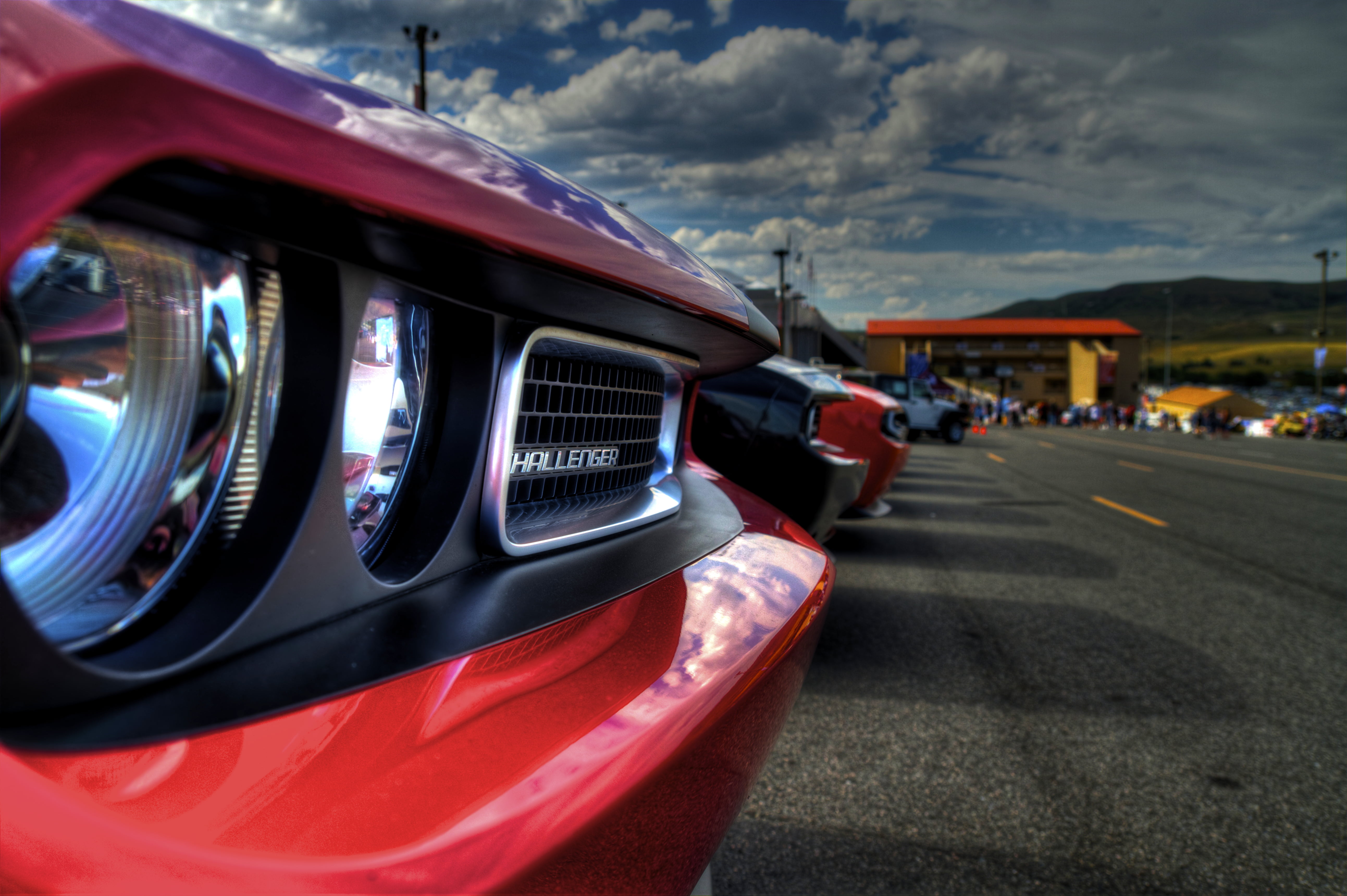 canon  eos  7d, car, dramatic, dodge  challenger, tamron, 5K, land Vehicle, cool, hdr, epic, road, cars, luxury, transportation, on The road, reflection, HD Wallpaper