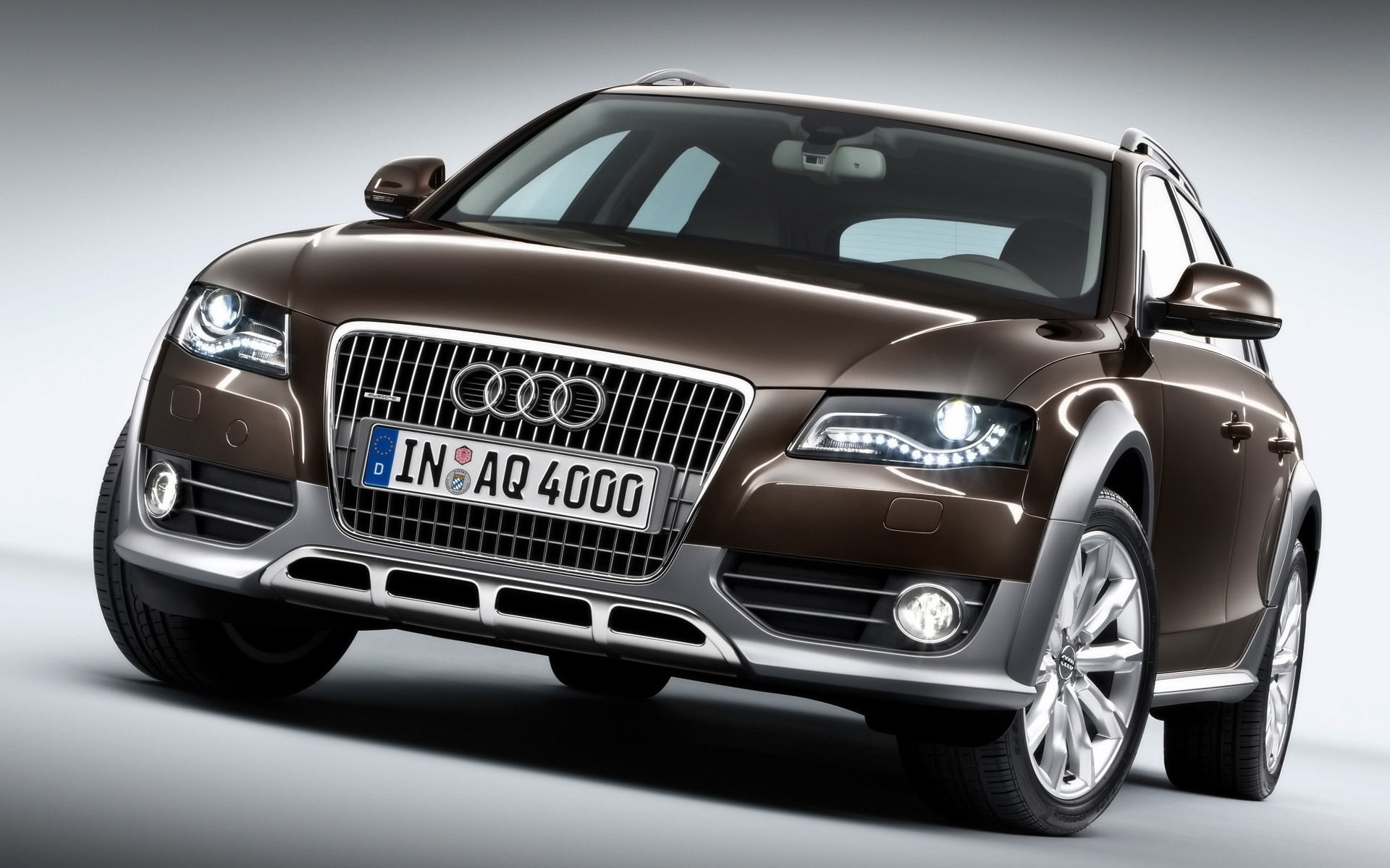 front, audi a4, allroad, angle, 1080P, quattro, studio, audi, HD Wallpaper