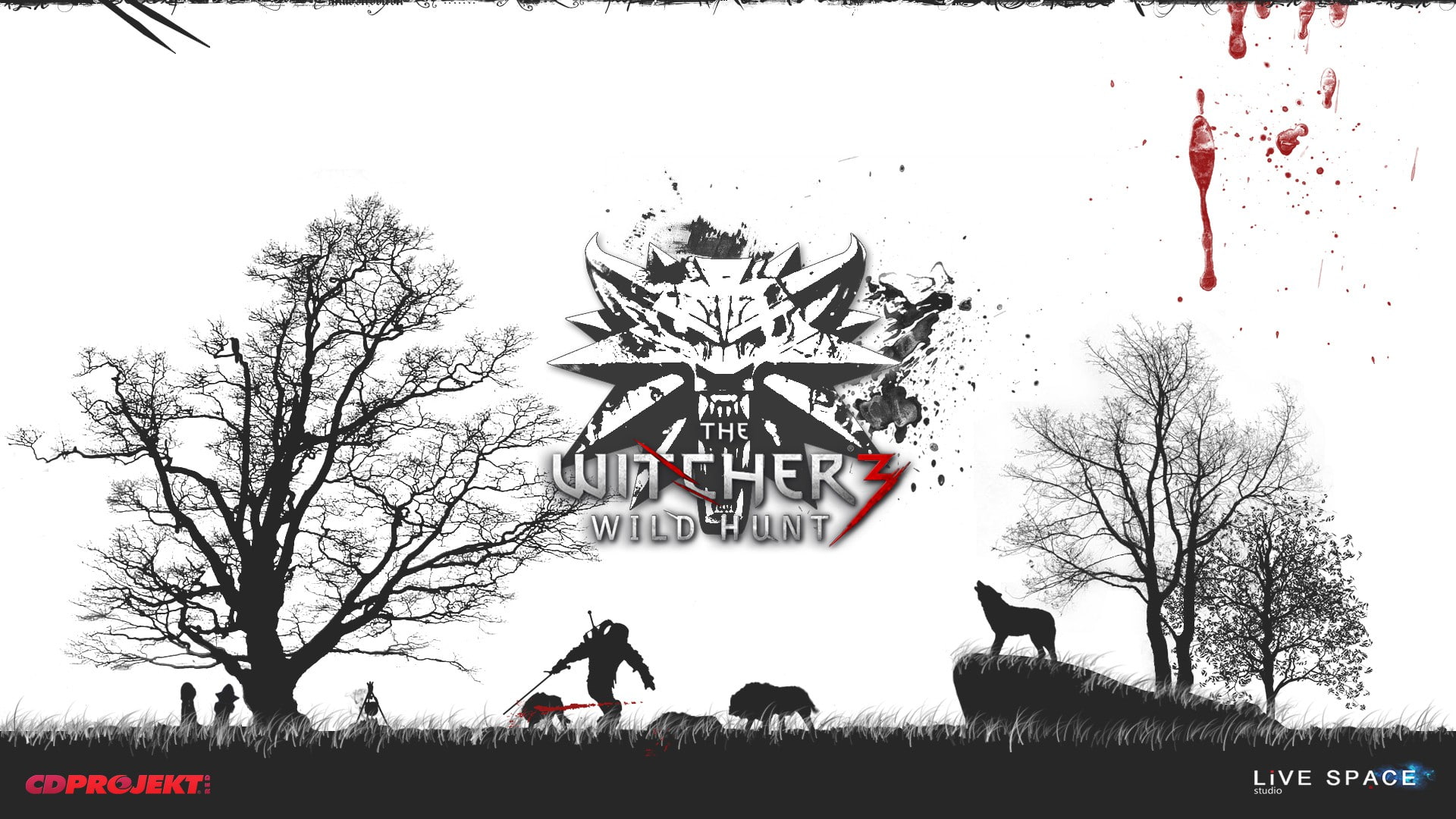 witcher, LiVE SPACE studio, The Witcher 3, LS, wild, poster, 1080P, CD PROJECT RED, winter, hunt, HD Wallpaper
