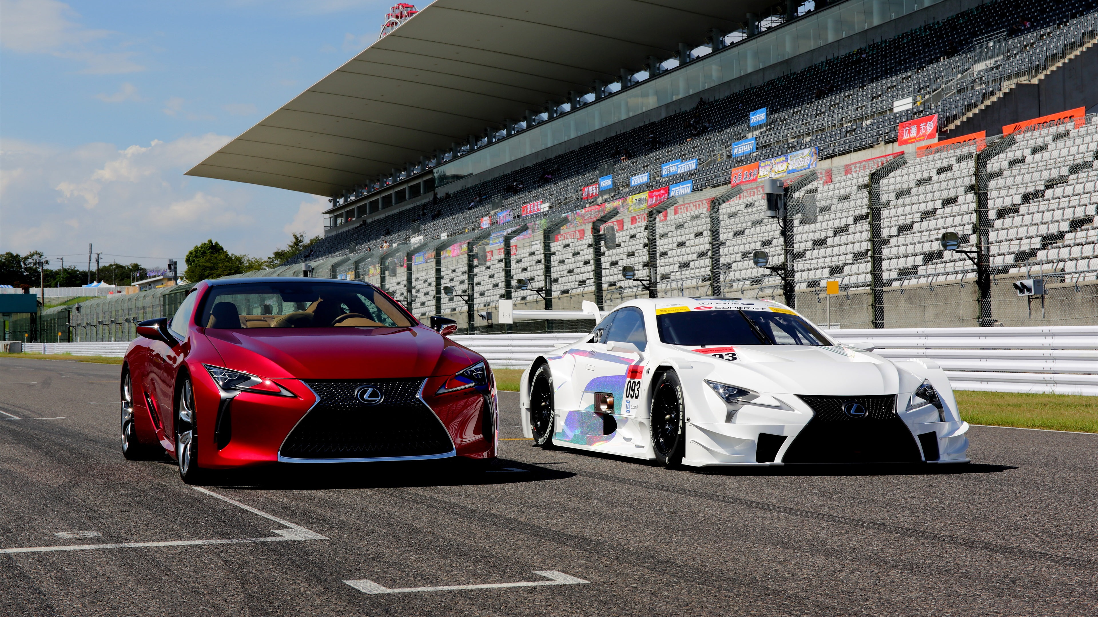 LC, 4K, Lexus, Cars, White, Red, HD Wallpaper