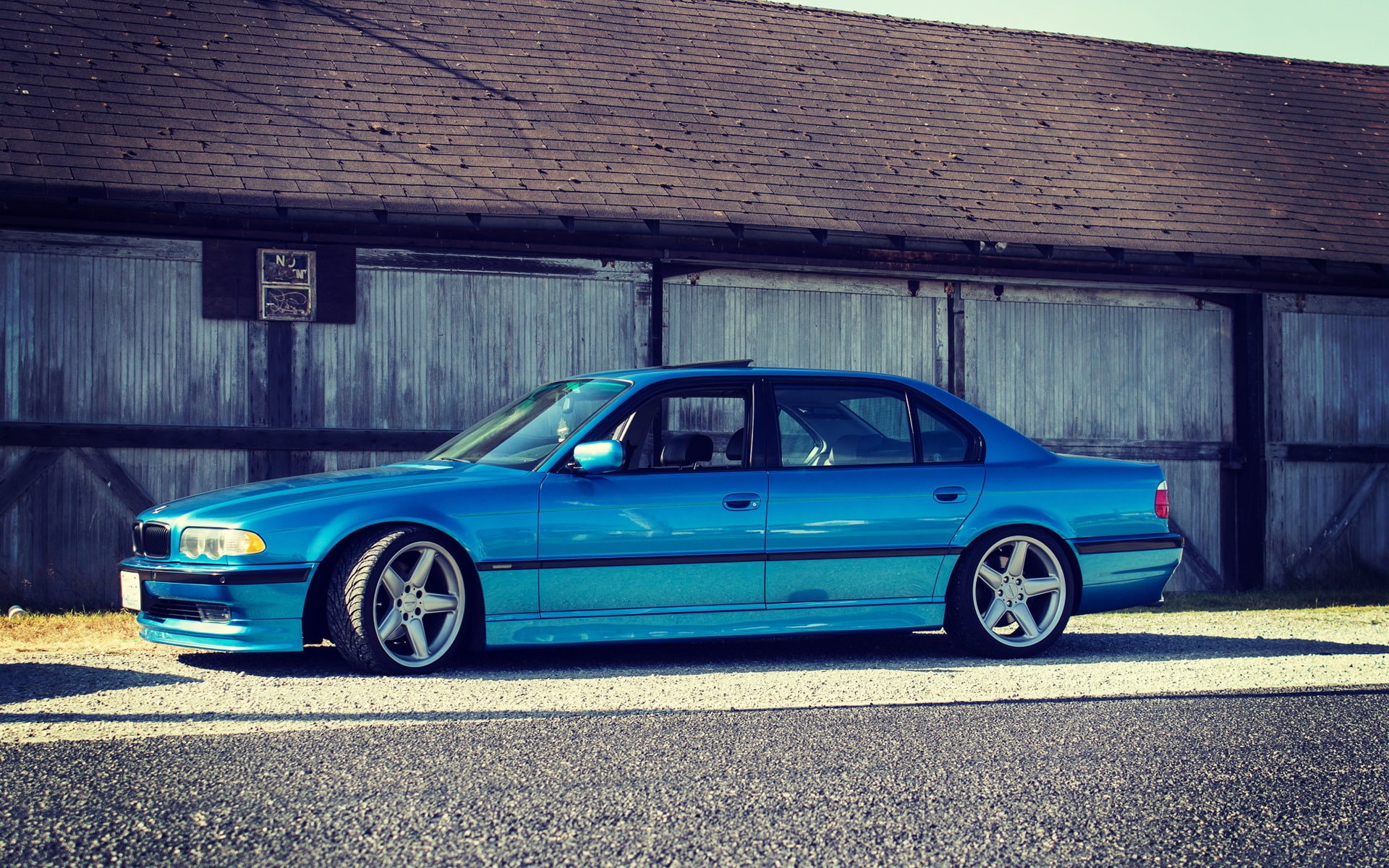 Blue, il, 1080P, Car, Side, BMW, e, View, HD Wallpaper