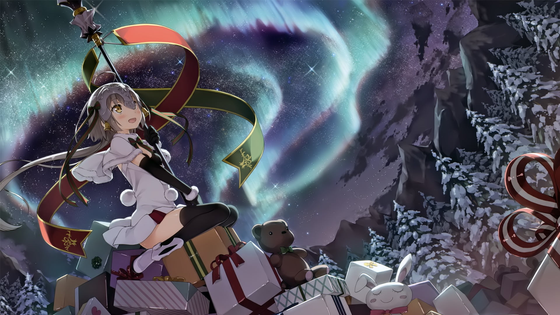 Fate/Grand Order, nature, water, 1080P, outdoors, adult, white, one person, tank, sea, sitting, women, full length, Jeanne dArc, s, leisure activity, arts culture and entertainment, HD Wallpaper