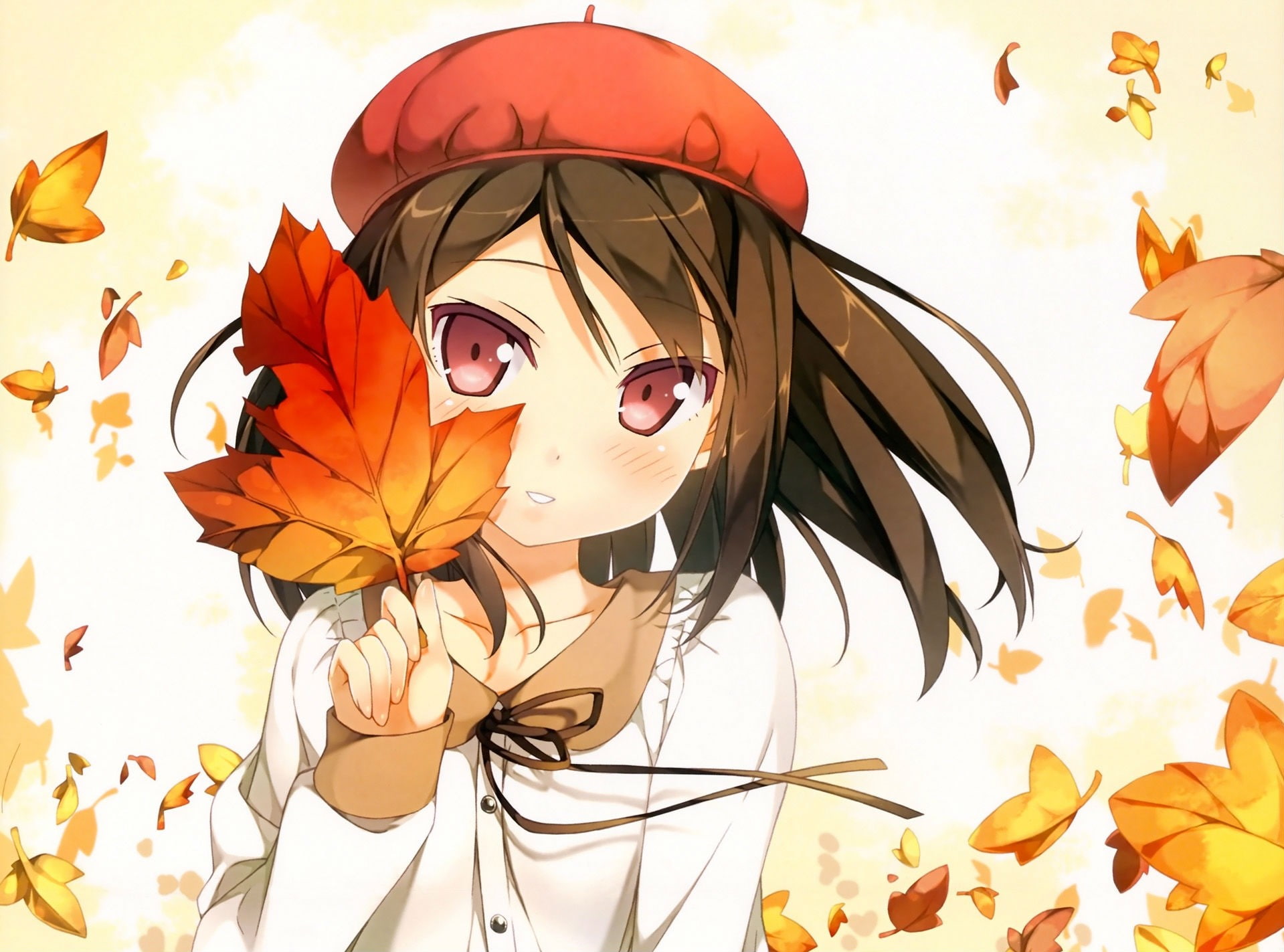 nature, 720P, representation, art and craft, plant part, front view, Kantoku, close-up, young adult, portrait, outdoors, sky, one person, anime, headshot, HD Wallpaper