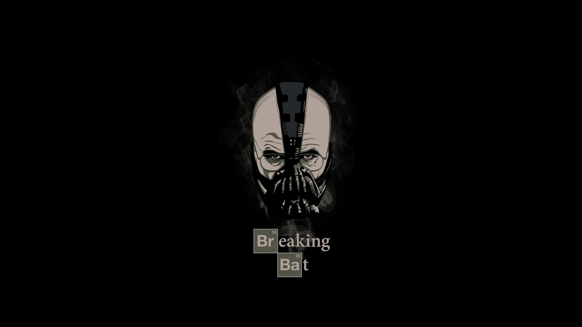 breaking, abstract, bad, crossovers, minimalistic, background, 1080P, artwork, art, simple, hd, bane, Breaking Bad, grayscale, HD Wallpaper