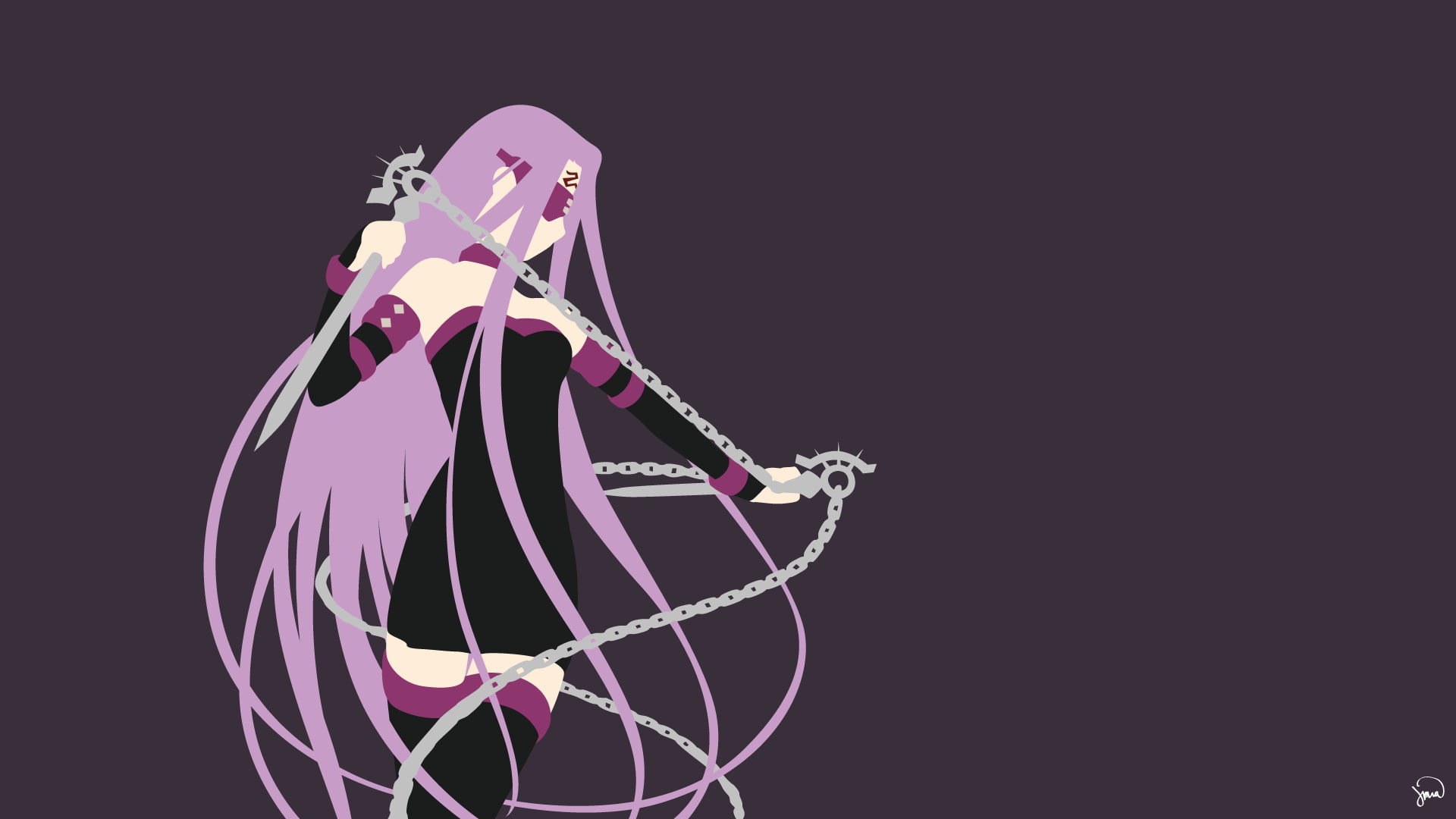 FateStay Night, anime girls, FateStay Night: Unlimited Blade Works, Fate Series, Rider (FateStay Night), 1080P, minimalism, HD Wallpaper