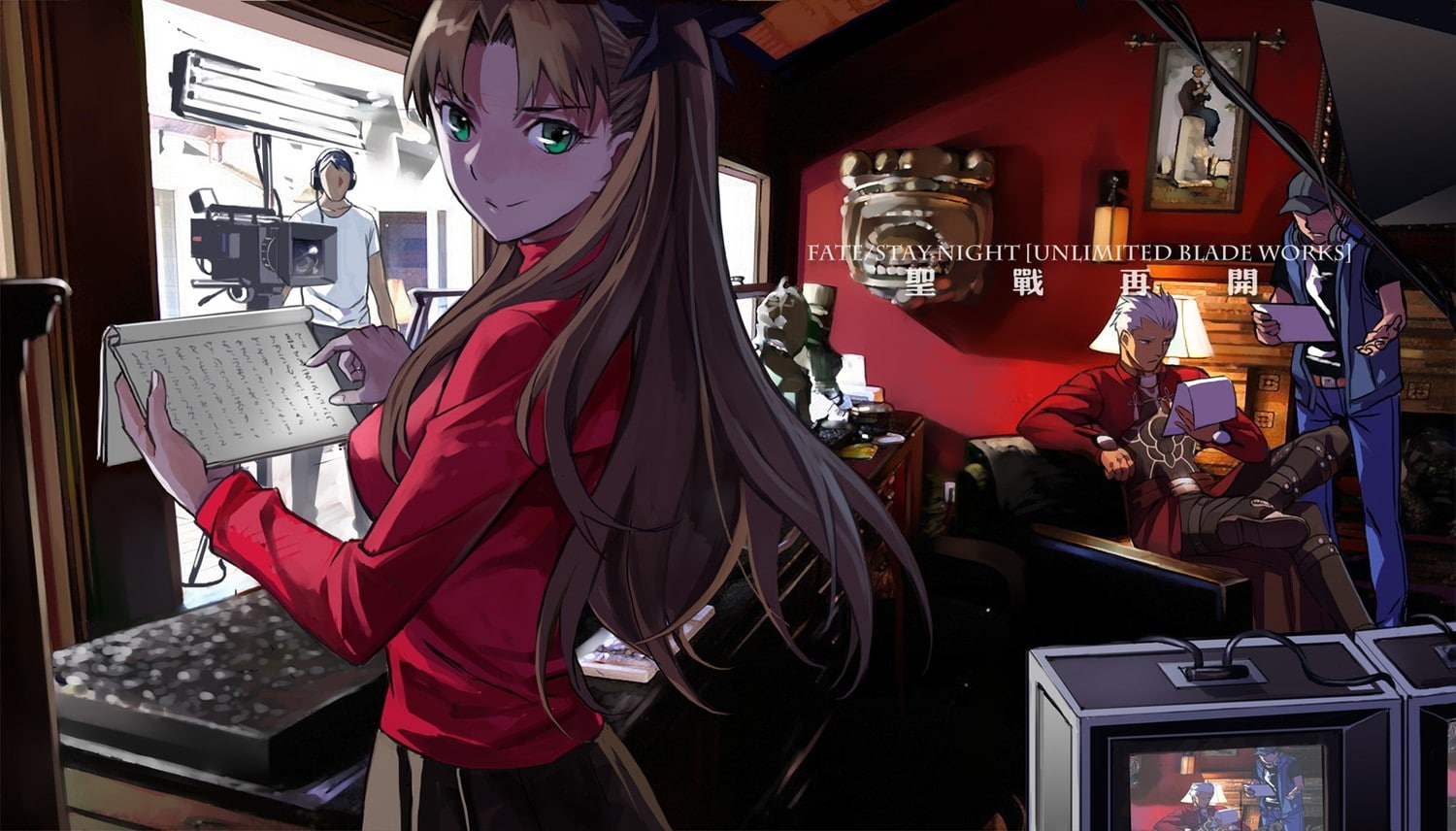Tohsaka Rin, anime girls, Fate Series, 720P, FateStay Night, anime, Archer (FateStay Night), HD Wallpaper