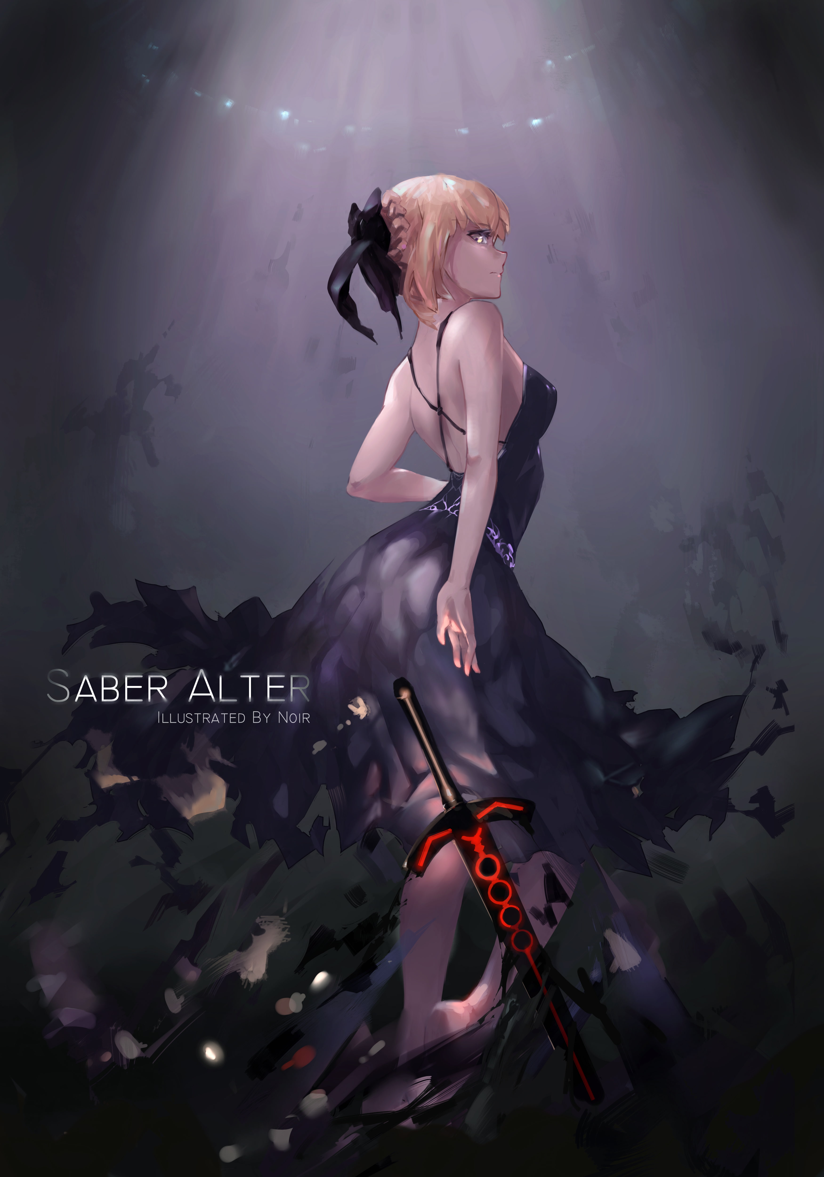 FateStay Night, 4K, anime girls, Fate Series, Saber Alter, Phone HD Wallpaper