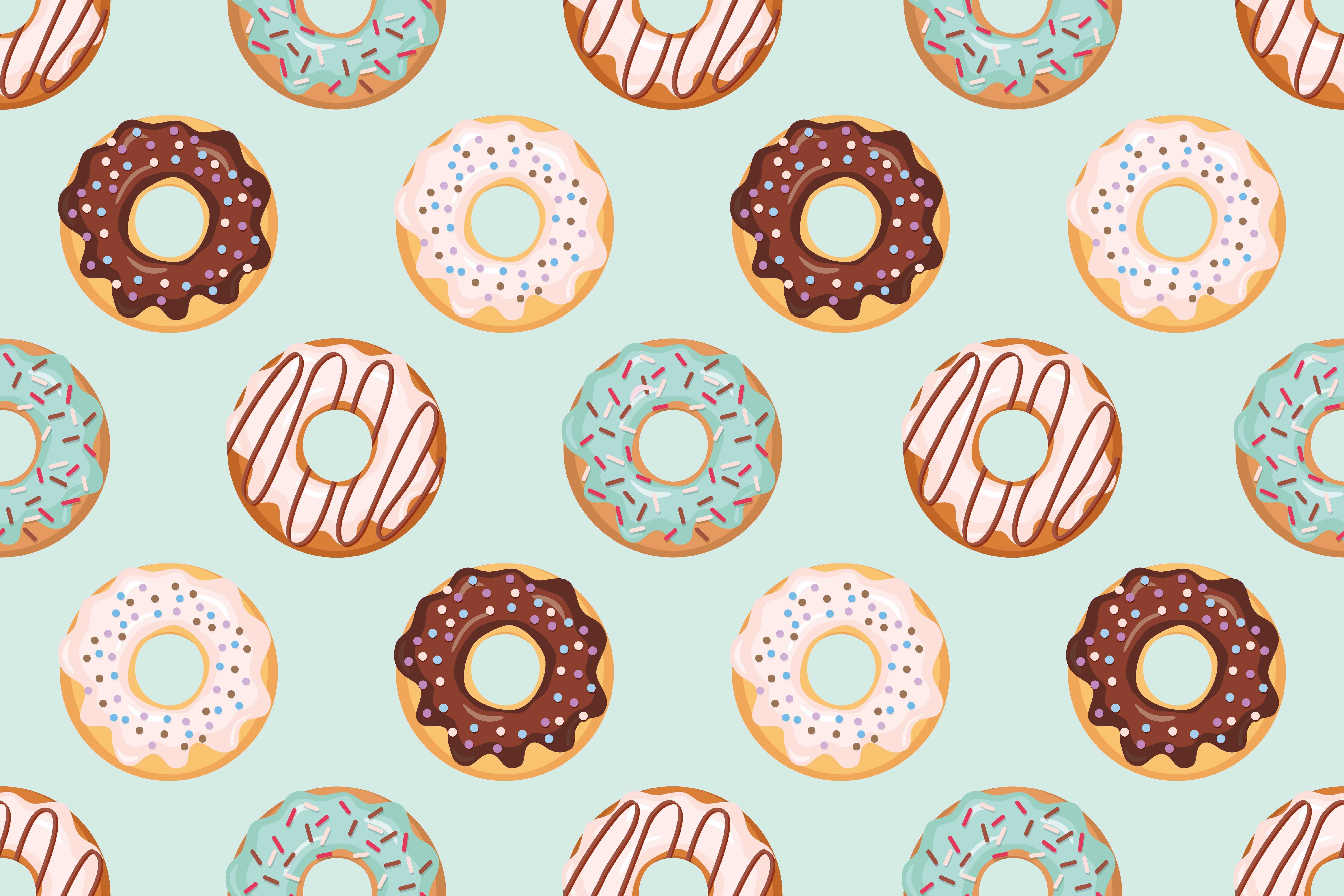 Donuts, Background, 5K, Texture, HD Wallpaper