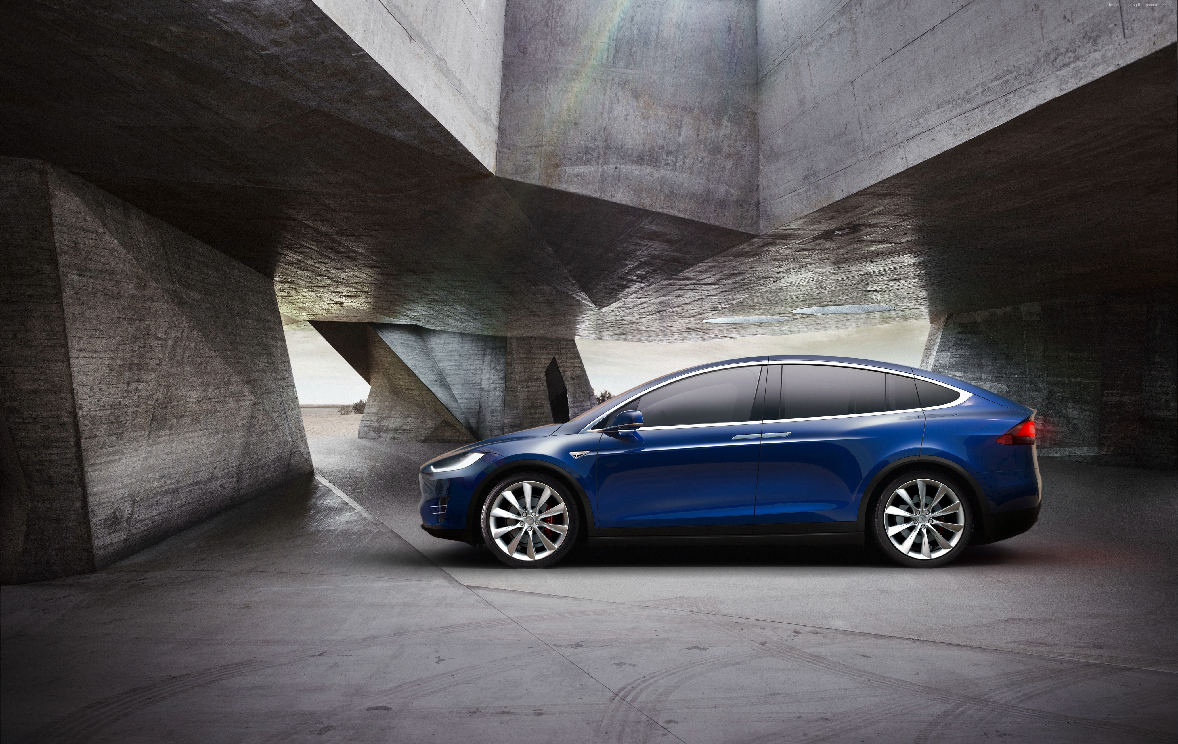 suv, electric cars, 2016, 4K, Tesla Model X P90D, HD Wallpaper