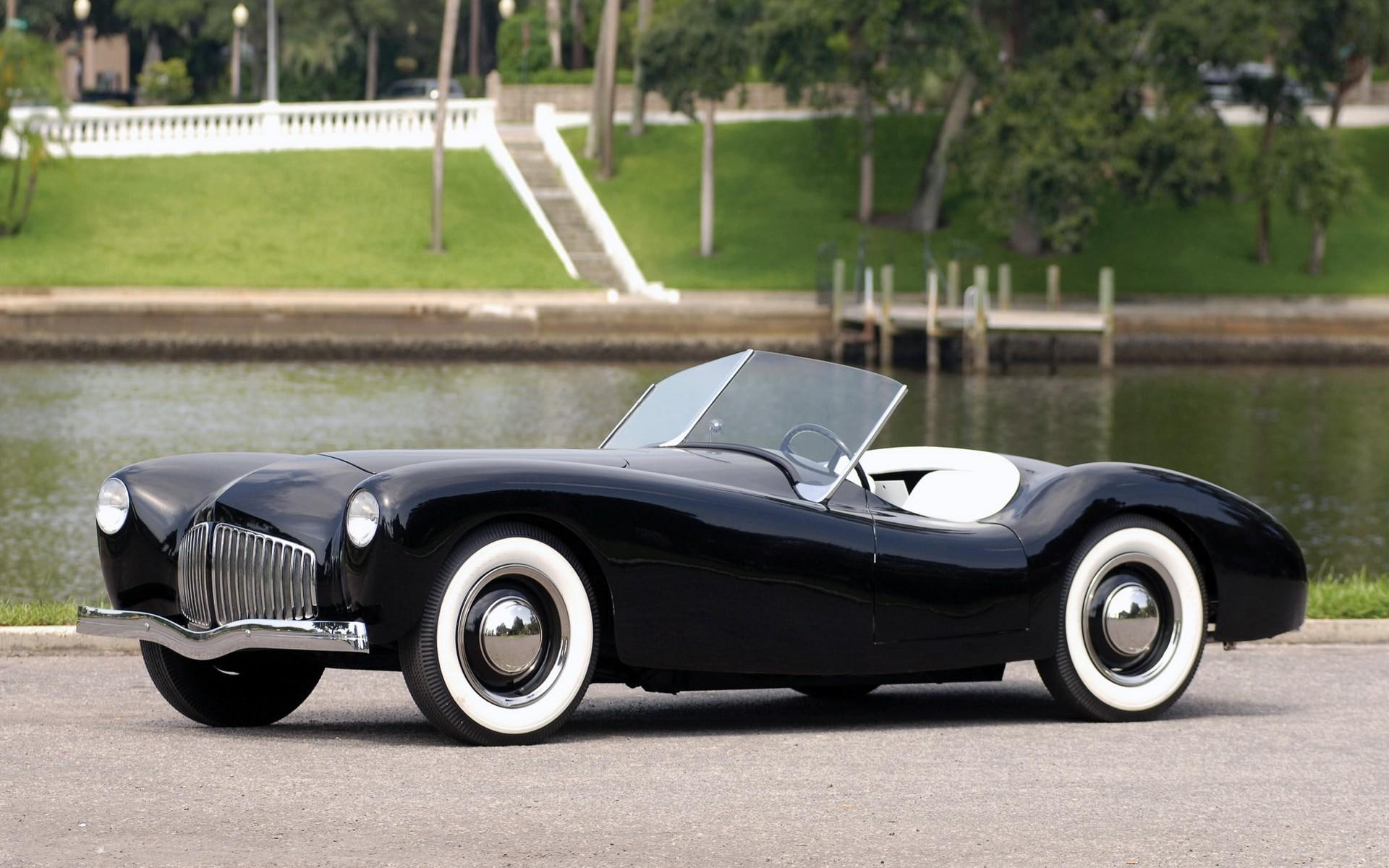 cars, vintage, 1080P, tesla, coupe, electric, black, HD Wallpaper