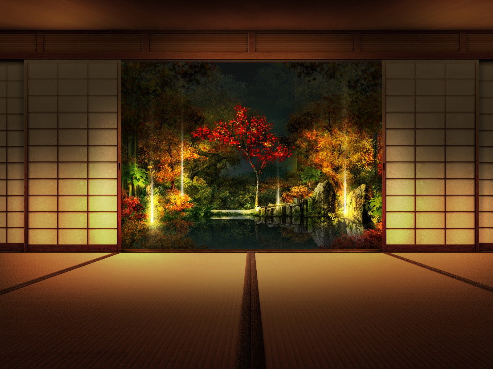 Asian architecture, Japan, 720P, meditation, room, HD Wallpaper