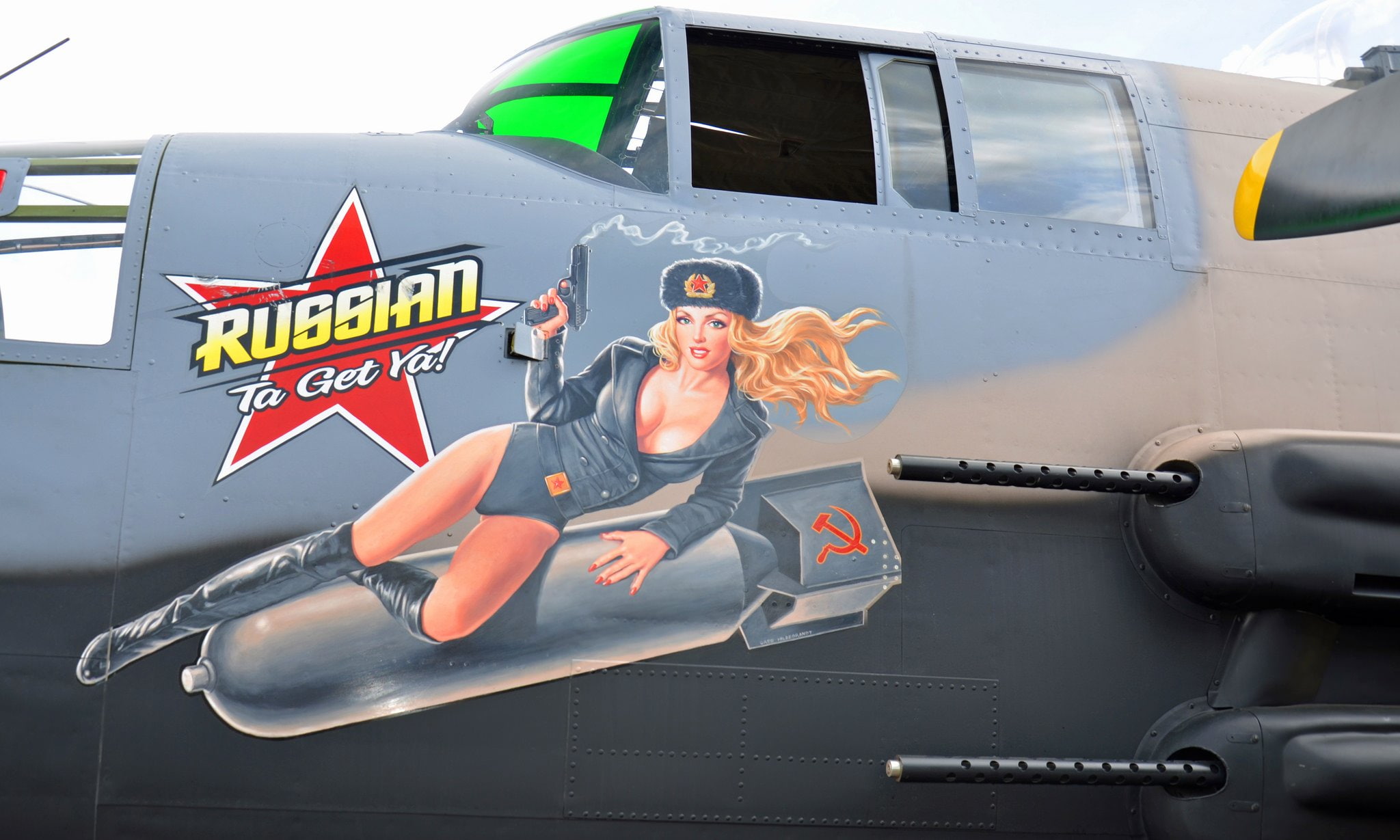 plane, pin up, aircrafts, 1080P, fighter, art, nose, HD Wallpaper