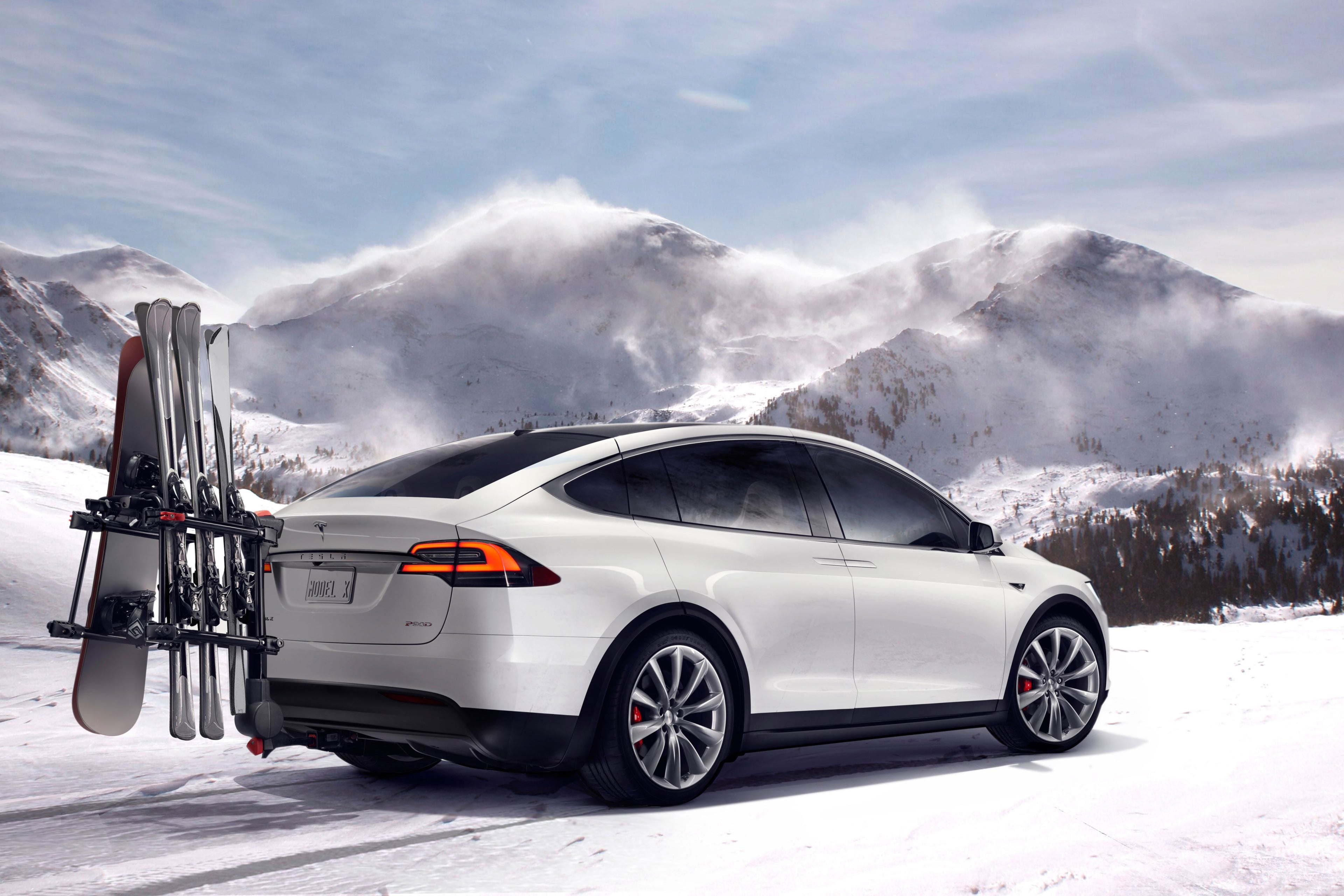 transportation, environment, cold temperature, nature, motor vehicle, winter, beauty in nature, tesla model x 4k free downloads for pc, car, sky, HD Wallpaper